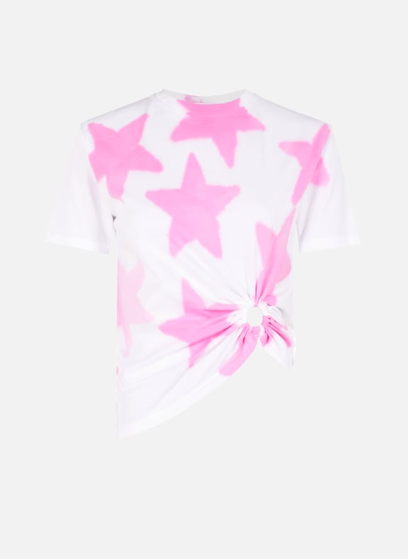 Biker-style cotton t-shirt Multicolour by COLLINA STRADA COLLINA STRADA Biker-style cotton t-shirt Multicolour
