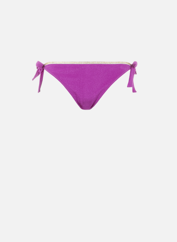 LA NOUVELLE Textured bikini bottoms Purple