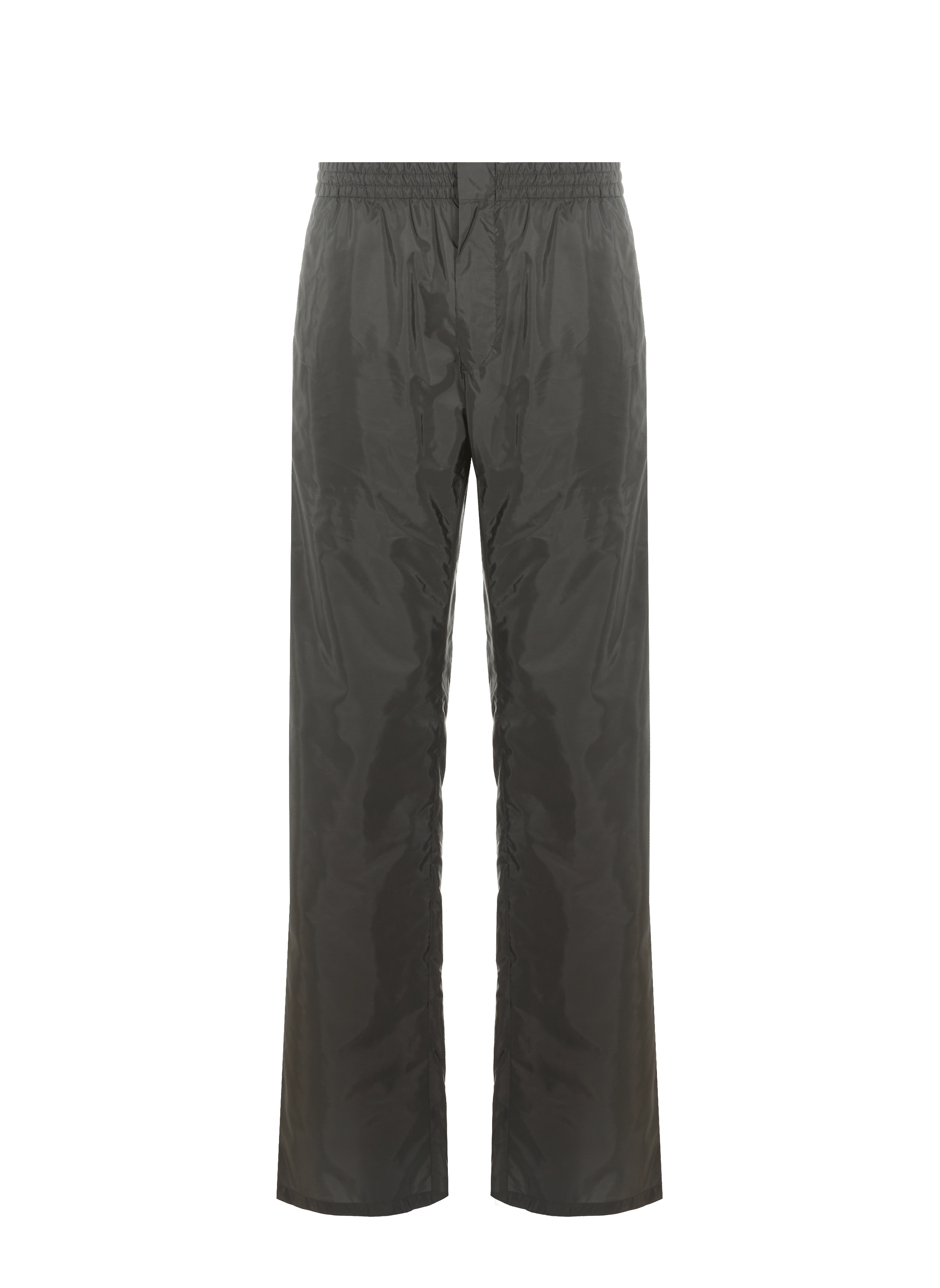 PRADA Satin-effect relaxed trousers Grey