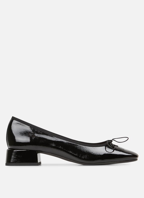 Ballerines à talons en cuir vernis dybil Noir by JONAK JONAK Ballerines à talons en cuir vernis dybil Noir