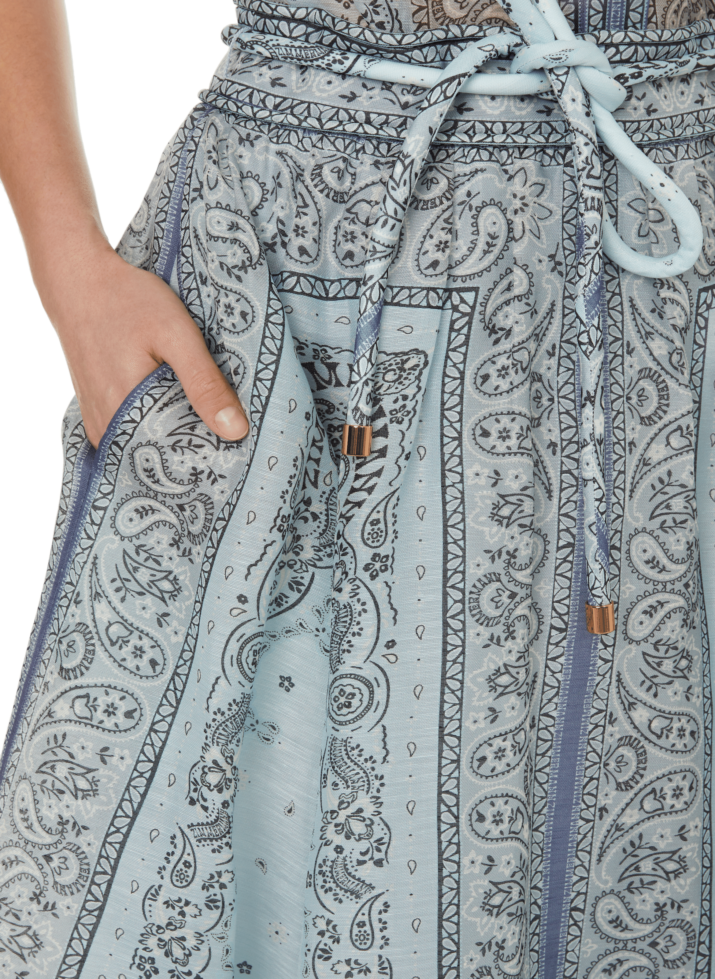 Linen and silk maxi skirt  ZIMMERMANN Multicolour