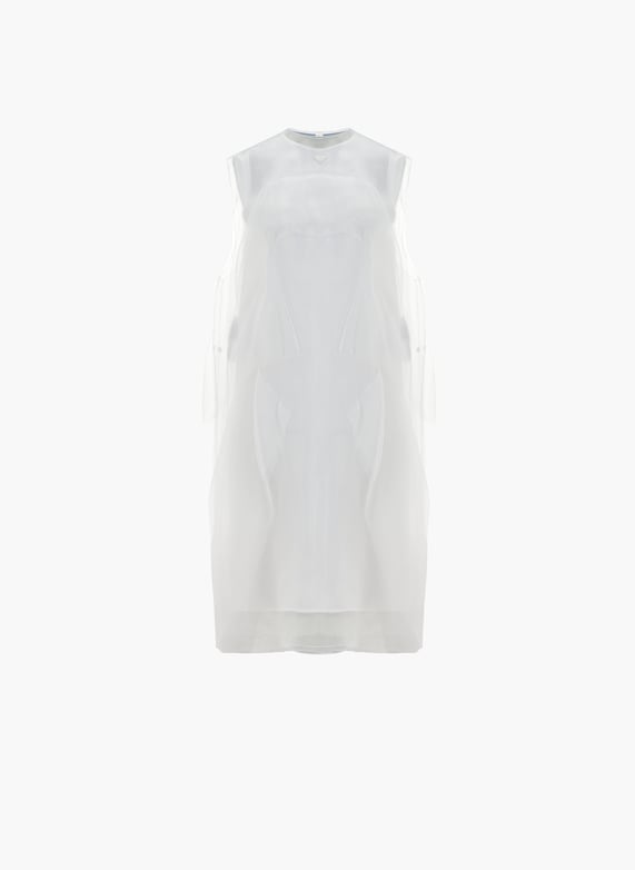 Silk voile midi dress White Prada - Women | Printemps.com Silk voile midi dress White Prada - Women | Printemps.com