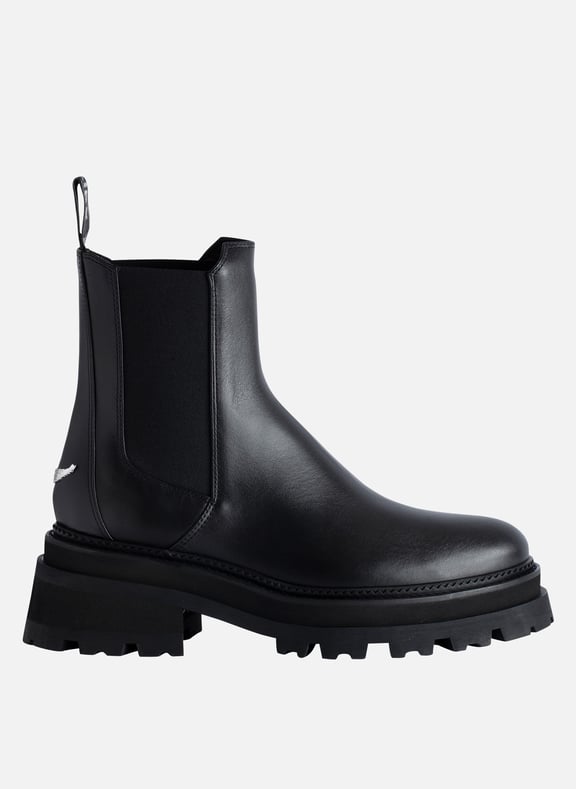 Bottines en cuir ride chelsea Noir by ZADIG&VOLTAIRE ZADIG&VOLTAIRE Bottines en cuir ride chelsea Noir