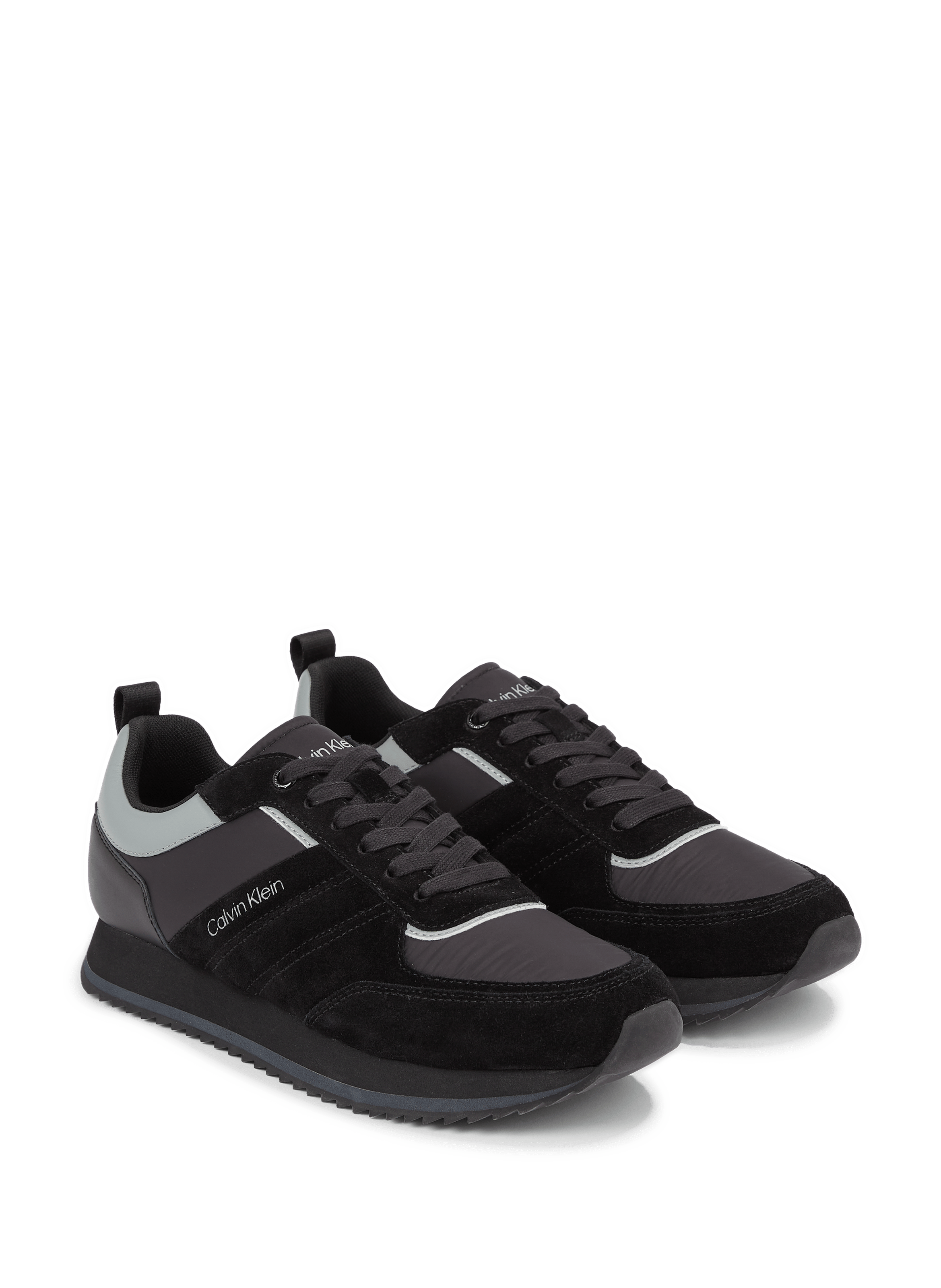 Baskets bi matière en cuir  CALVIN KLEIN Gris