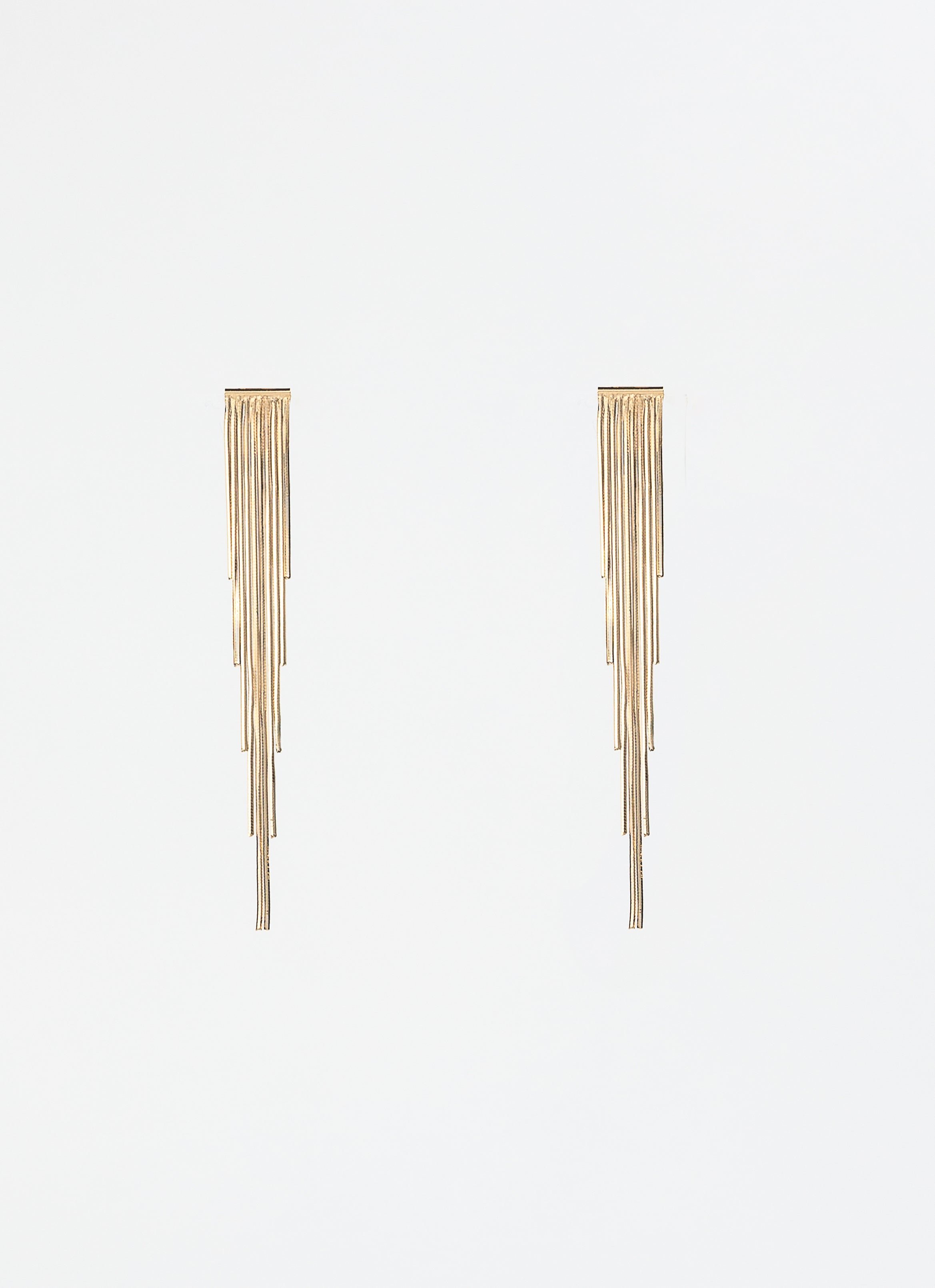 Boucles d'oreille ripple argent 925 plaqué or ANNA SOTTILOTTA Doré