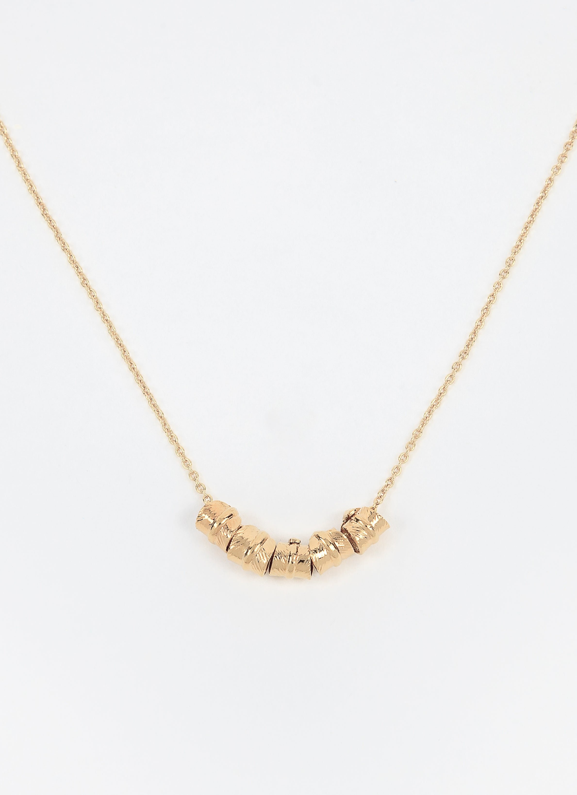 ANNA SOTTILOTTA Collier cocoon plaqué or Doré