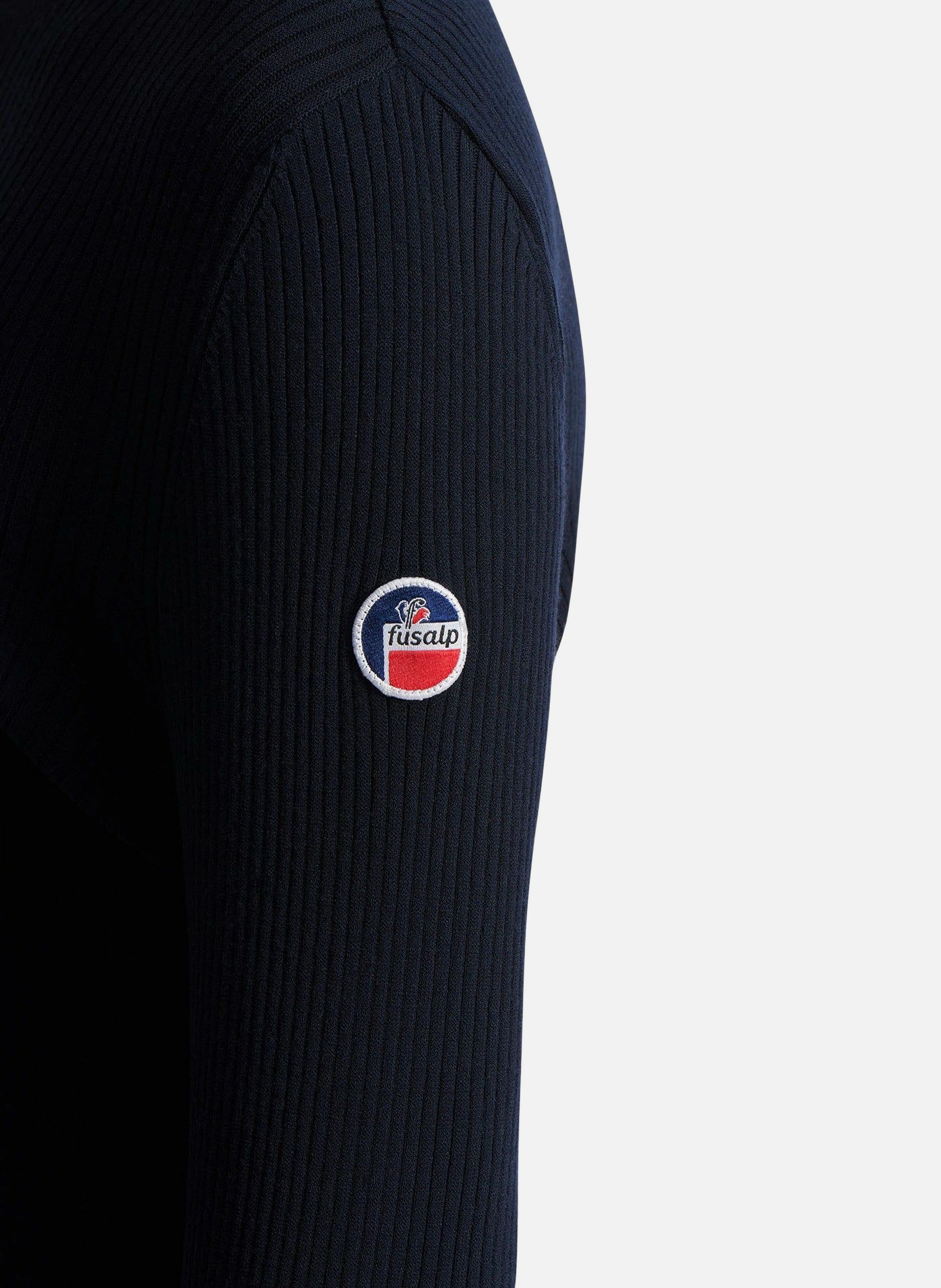 Pull ceillac col roulé coupe ajustée FUSALP Bleu