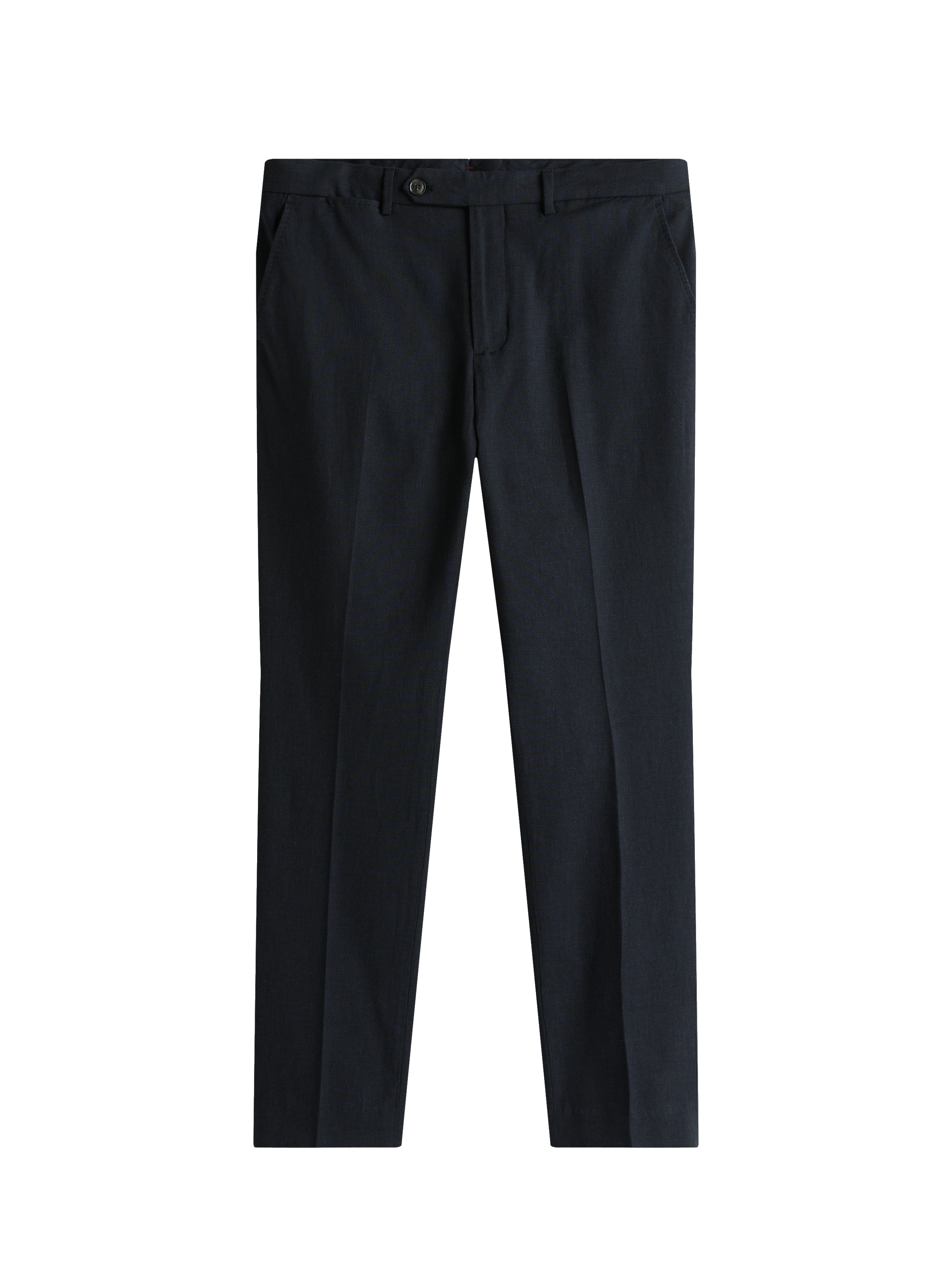 Cotton blend straight trousers TOMMY HILFIGER Blue