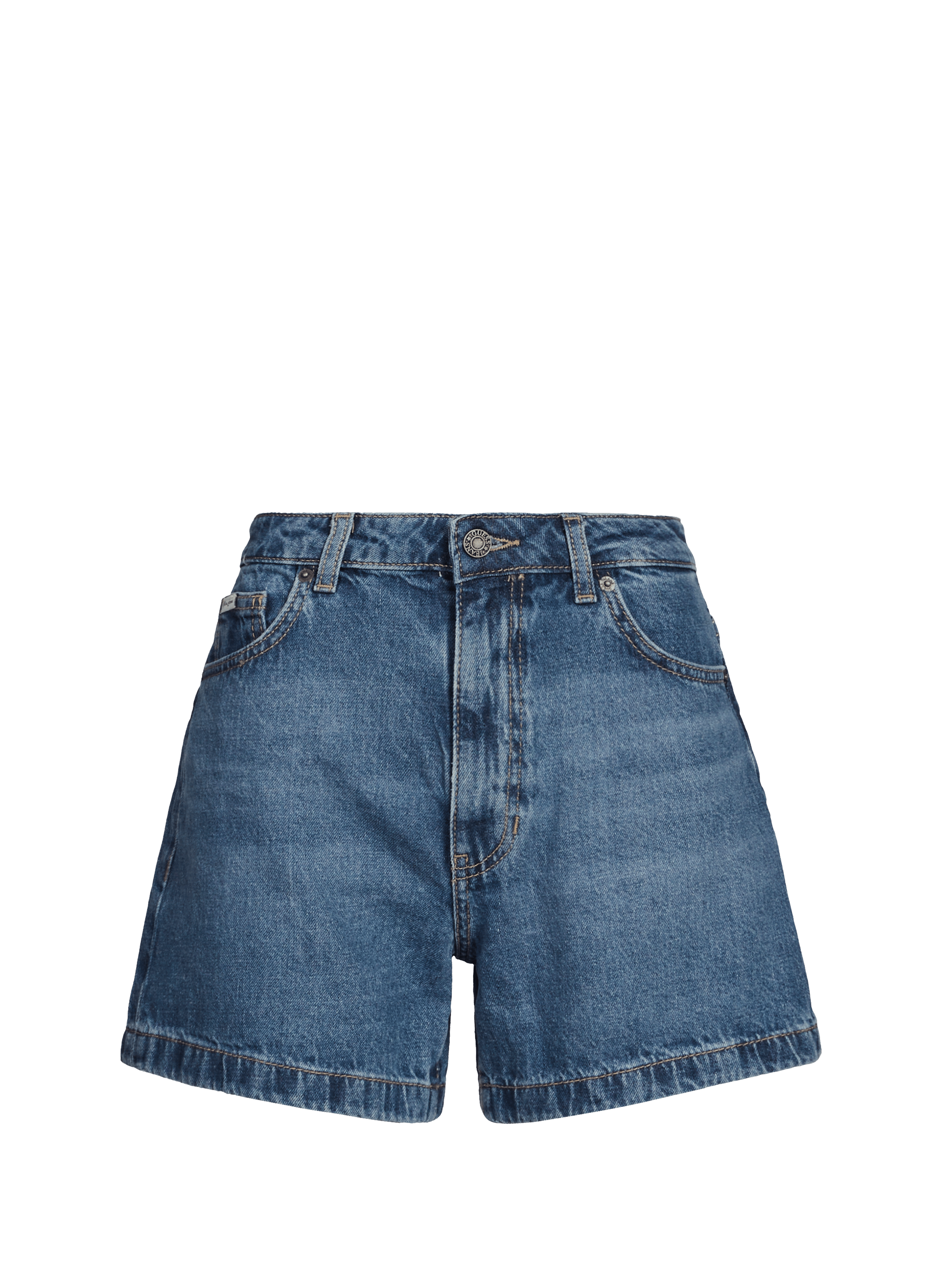Kurze Mom Jeans GUESS Blau