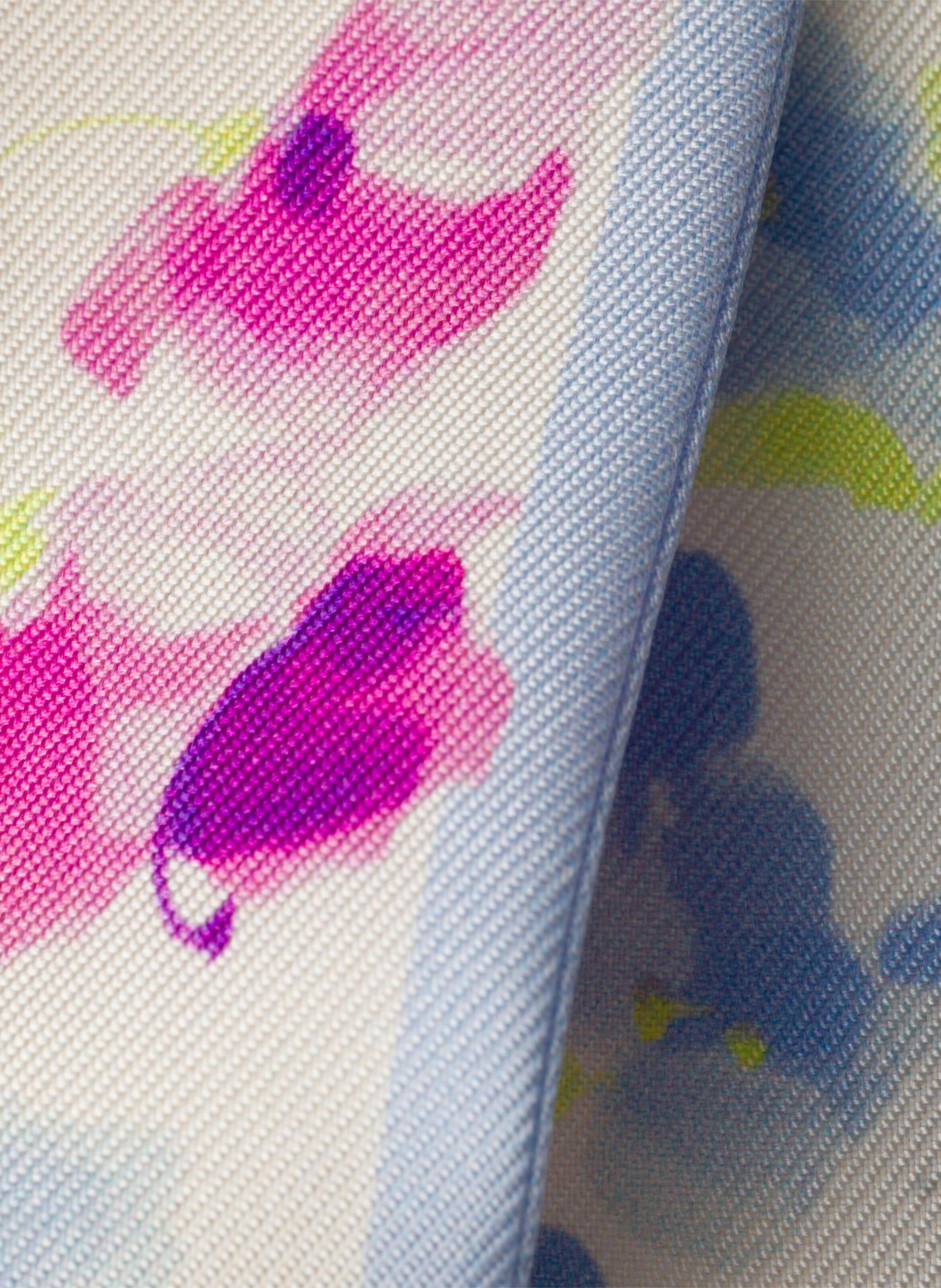 Écharpe fine en sergé de soie imprimé PRADA Rose