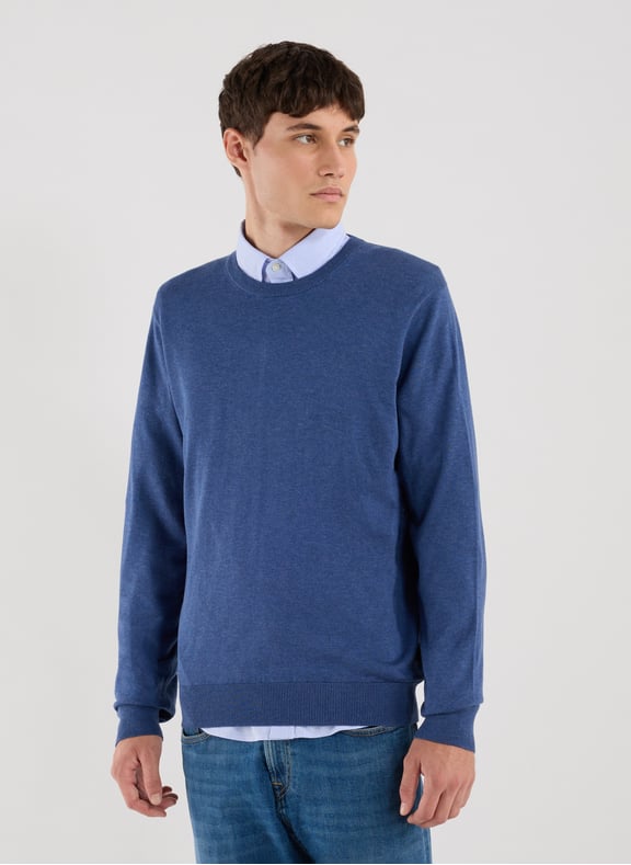 Cotton and linen jumper Blue by FACONNABLE FACONNABLE Cotton and linen jumper Blue