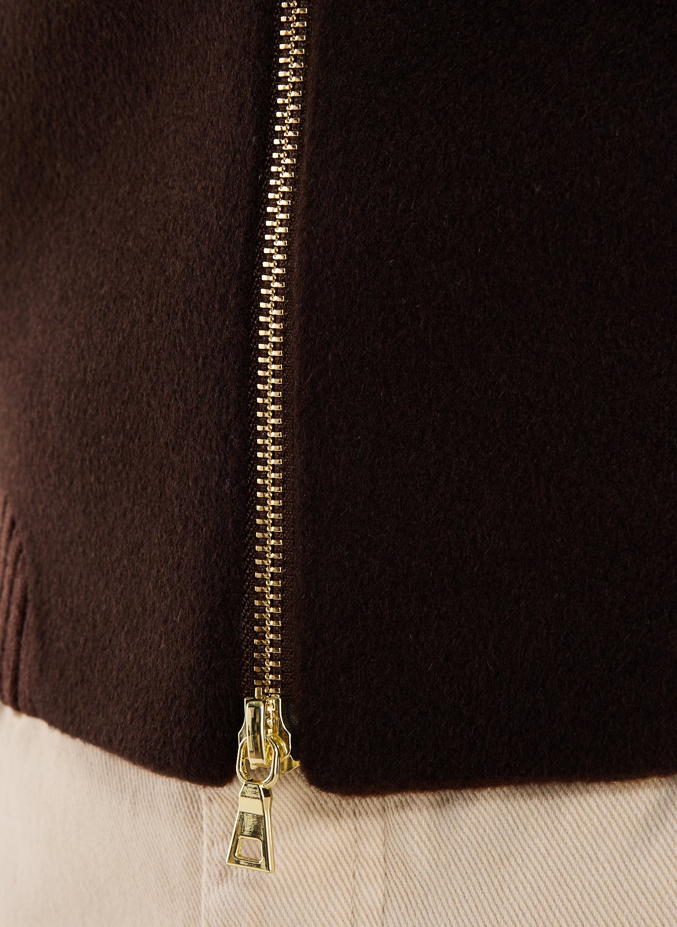 Veste courte en laine et cachemire VICTORIA BECKHAM Marron