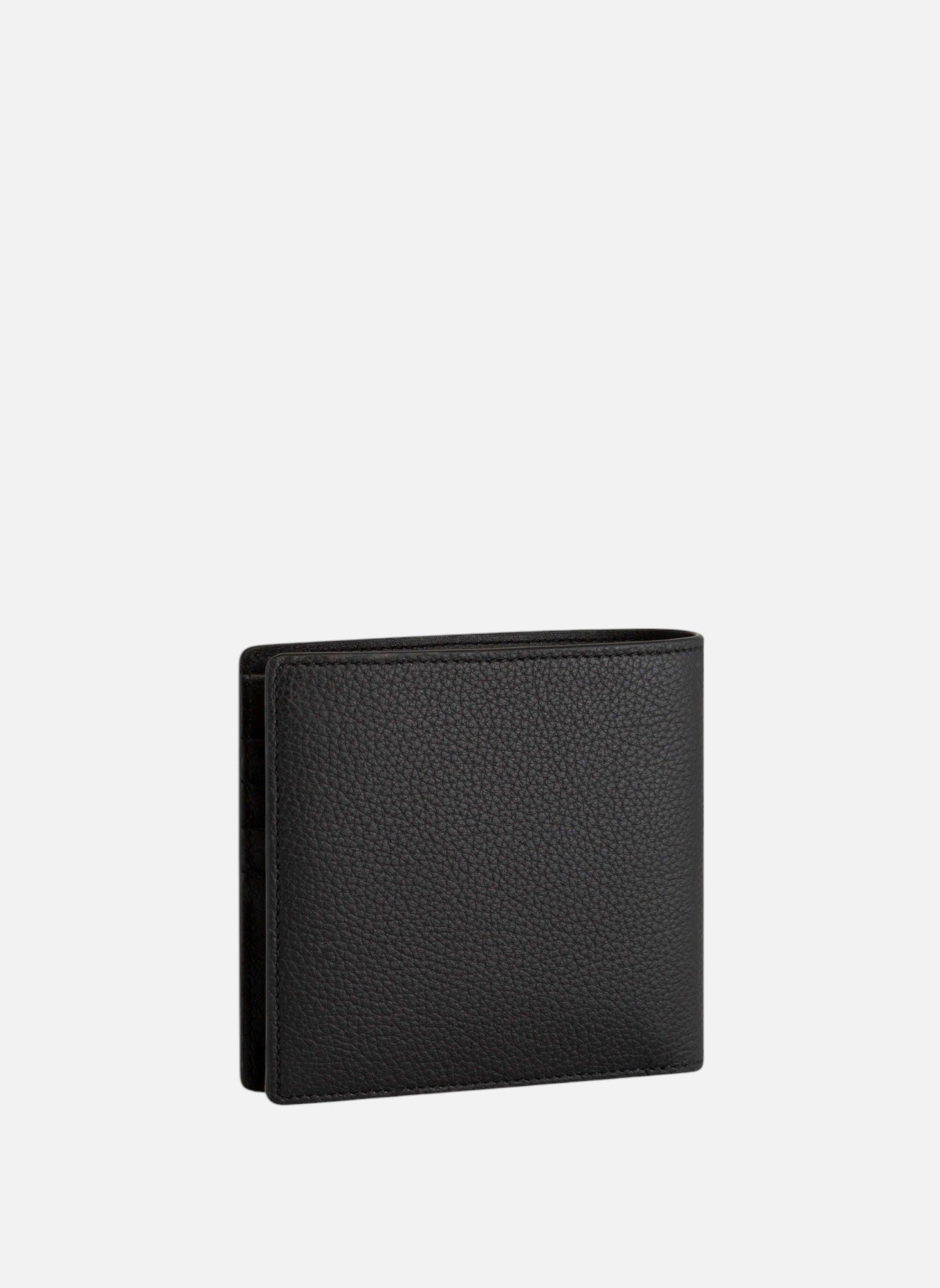 Porte cartes avec poche billets emile en cuir grainé LE TANNEUR Noir