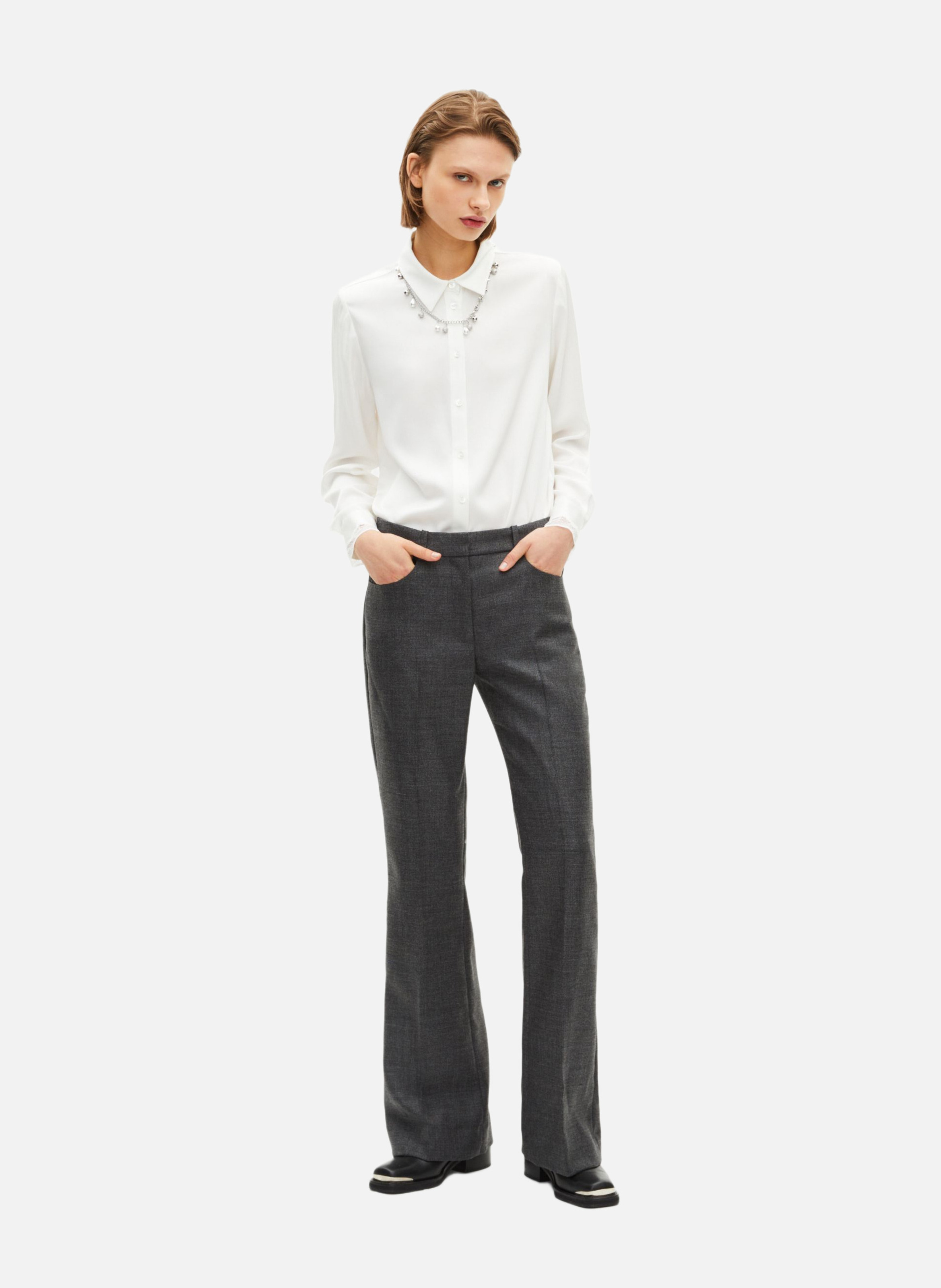 Pantalon tailleur bootcut THE KOOPLES Gris