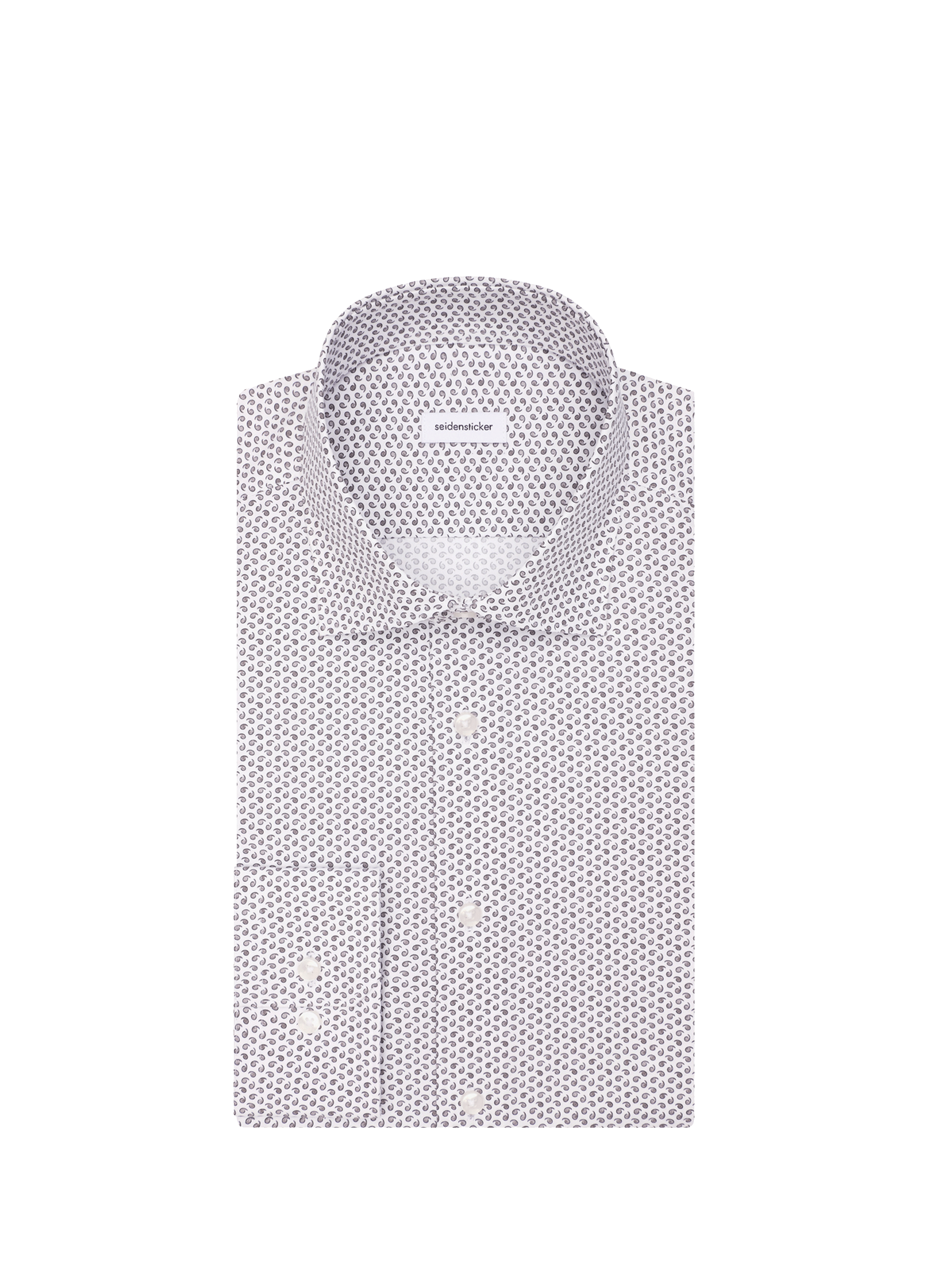 Chemise col classique manches contrastantes en coton SEIDENSTICKER Brown