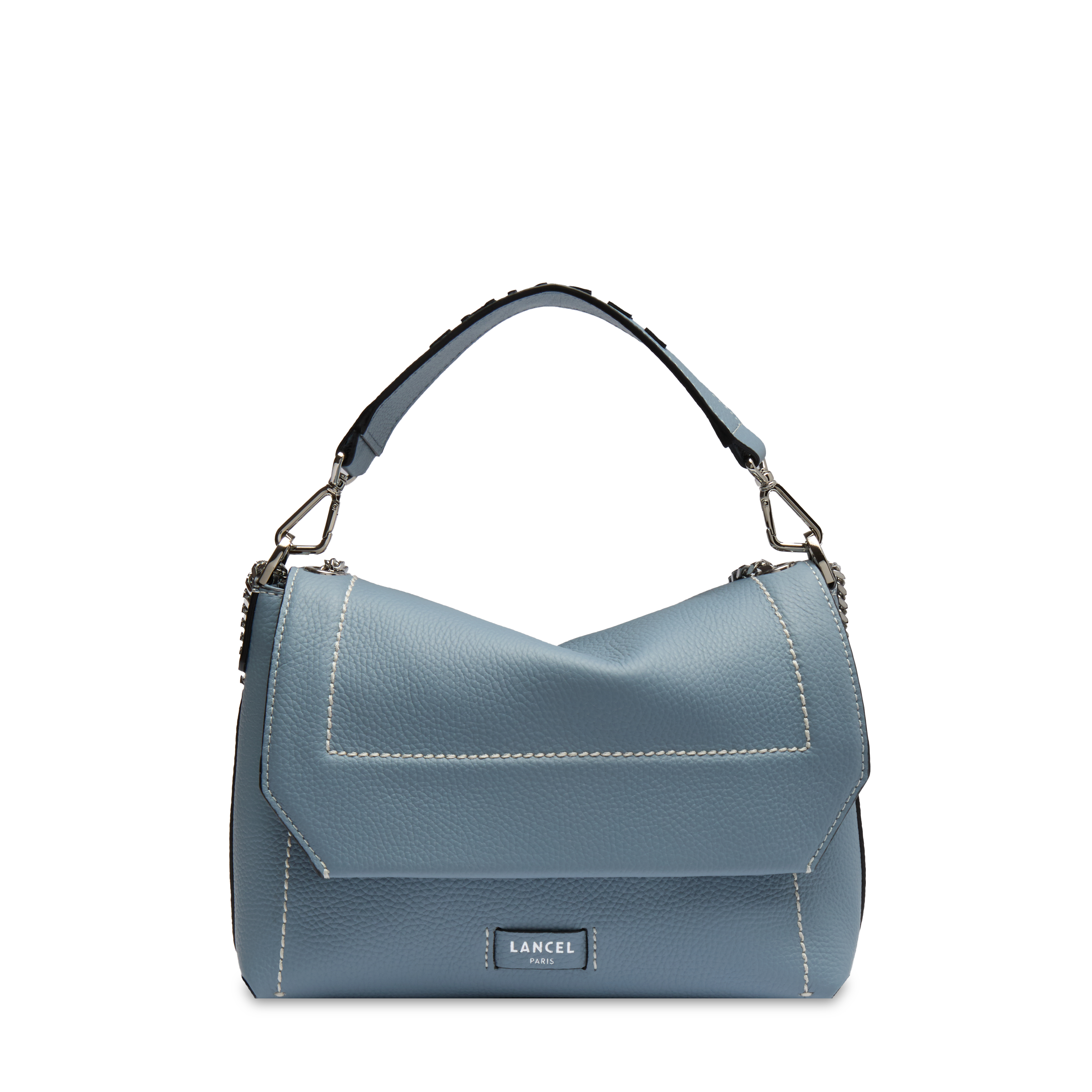 Sac rabat m ninon soft de lancel en cuir LANCEL Bleu