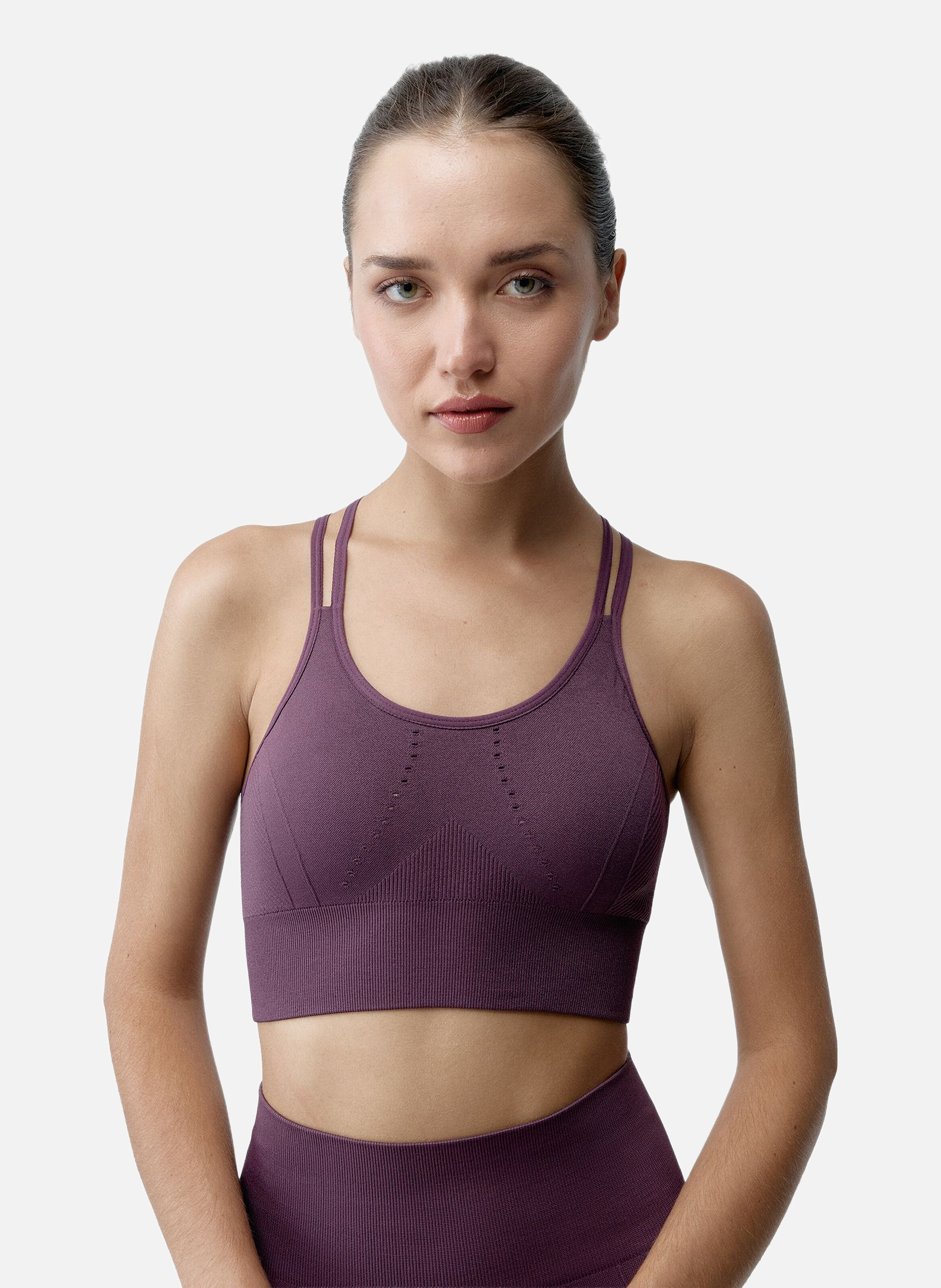 Brassière de sport seamless fixation moyenne malala  Violet
