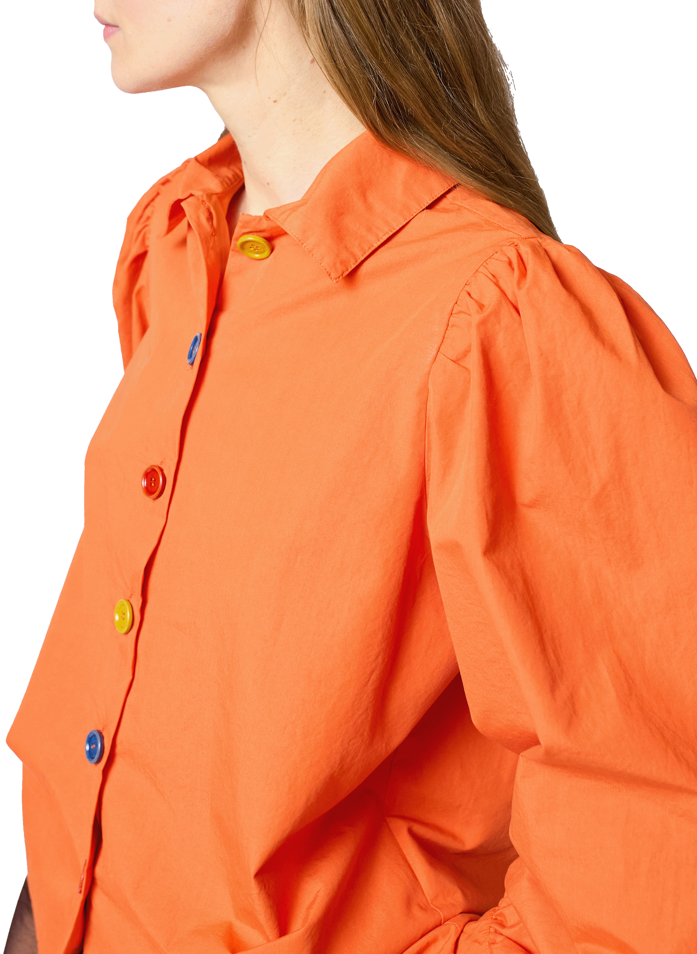 Chemise droite à col américain en coton BOBO CHOSES Orange