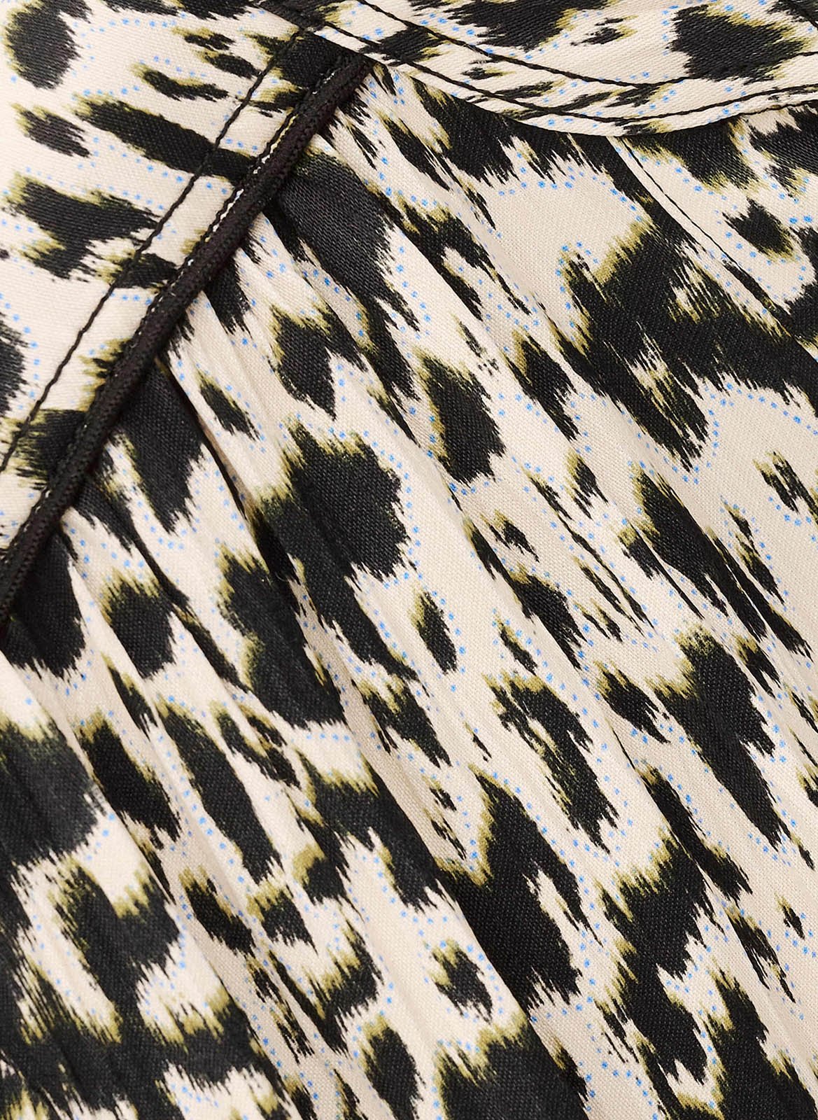 Robe courte ample imprimée perla BA&SH Beige