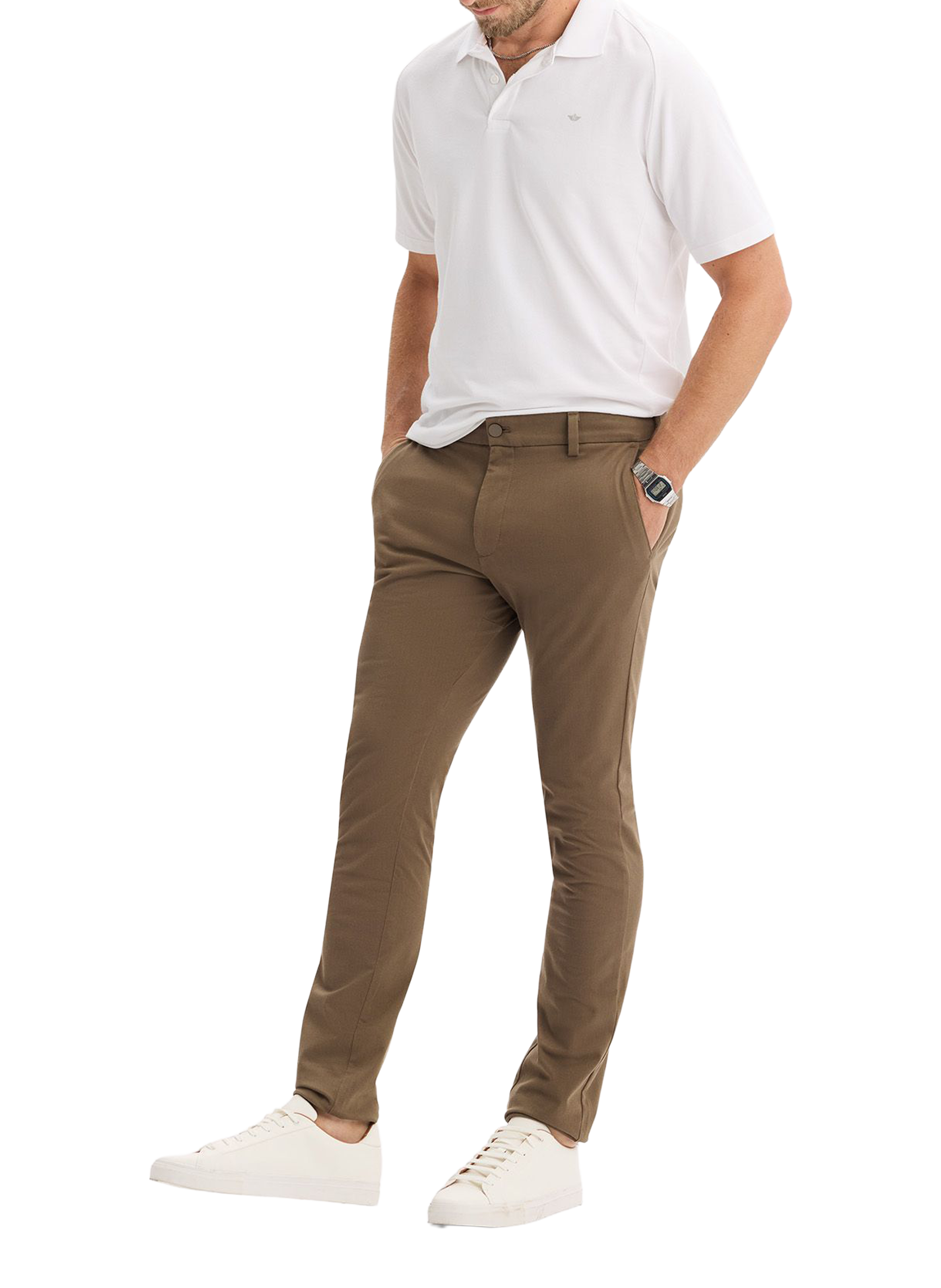 Cotton blend chino trousers  DOCKERS Brown