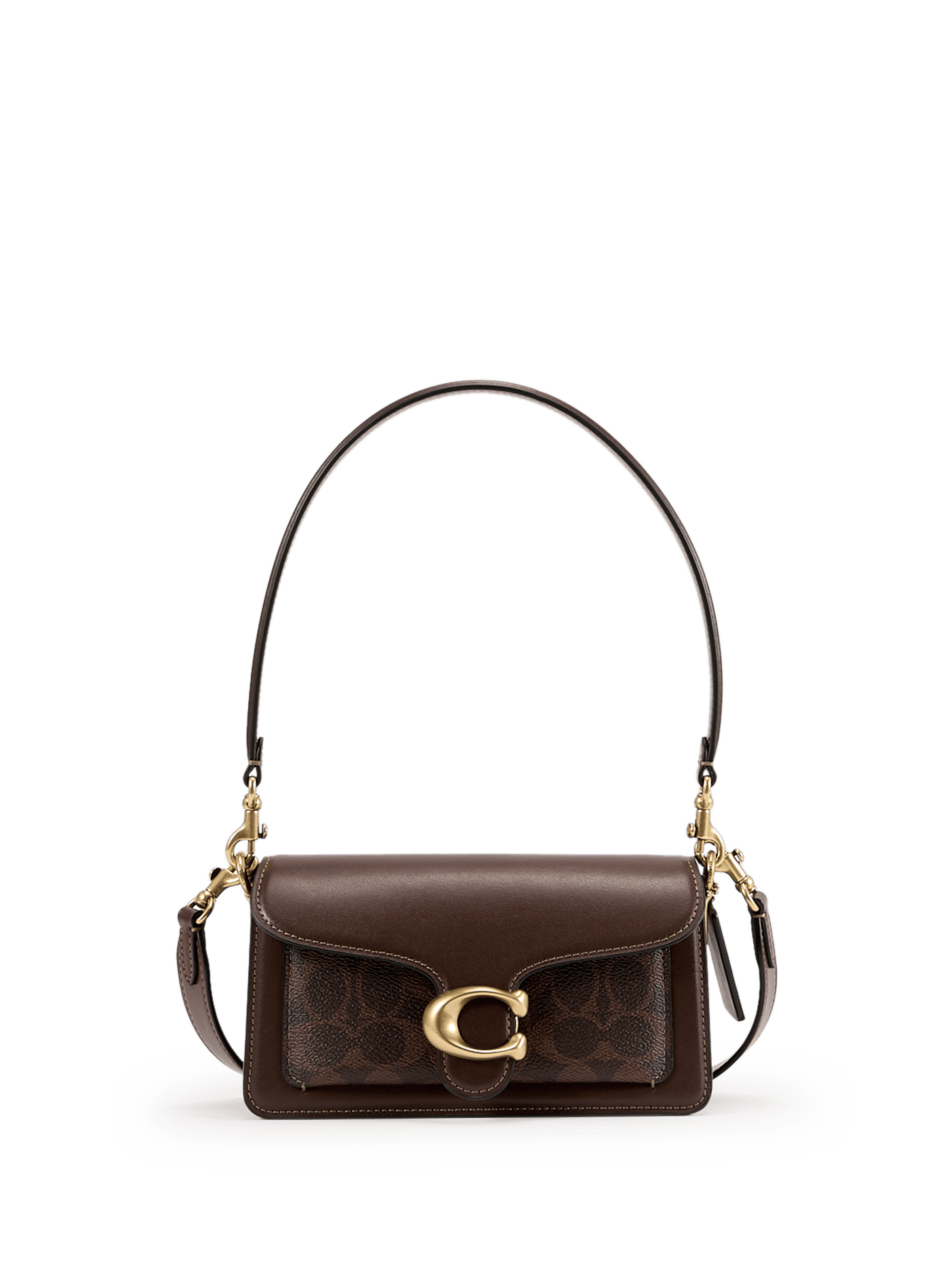 Sac à bandoulière signature Tabby  en cuir mélangé COACH Marron