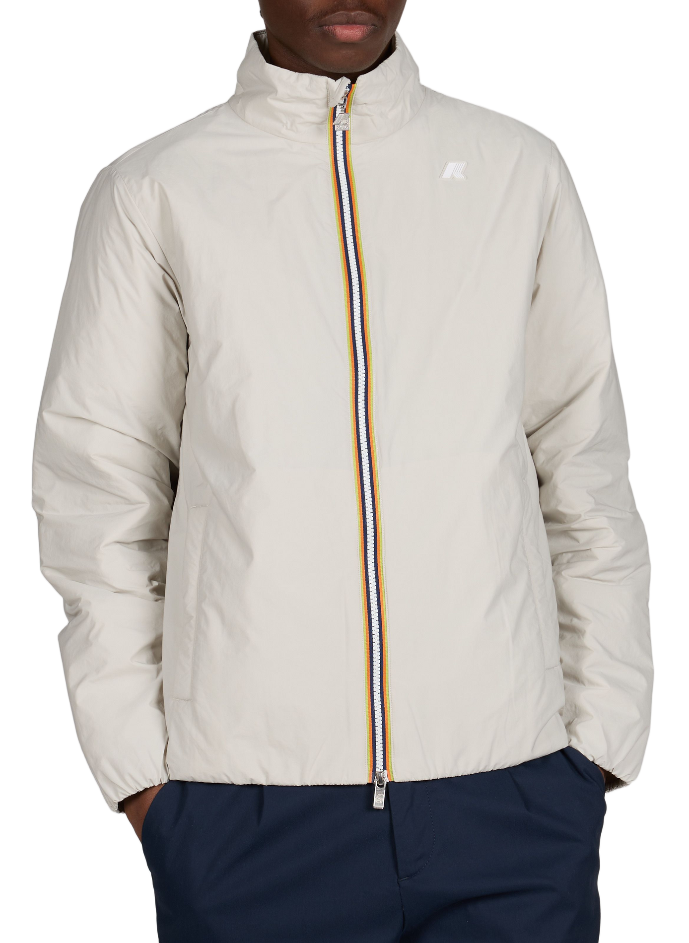 Parka zip col montant K-WAY Beige