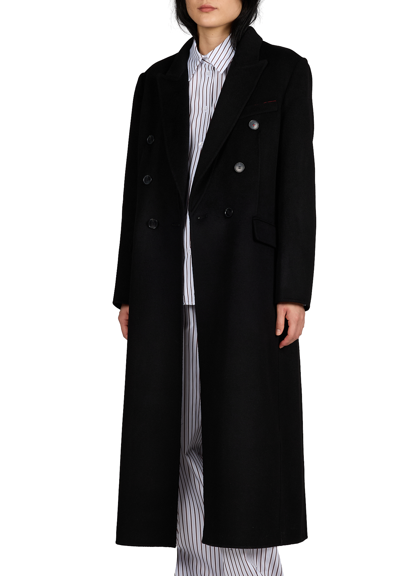 Long wool and cashmere coat VICTORIA BECKHAM Black