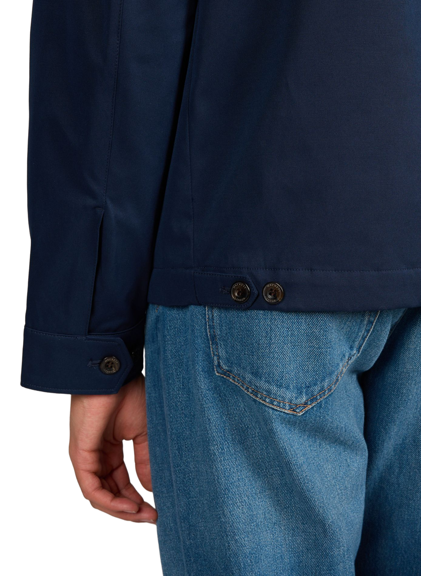 Recht jasje met opstaande kraag HACKETT Blue