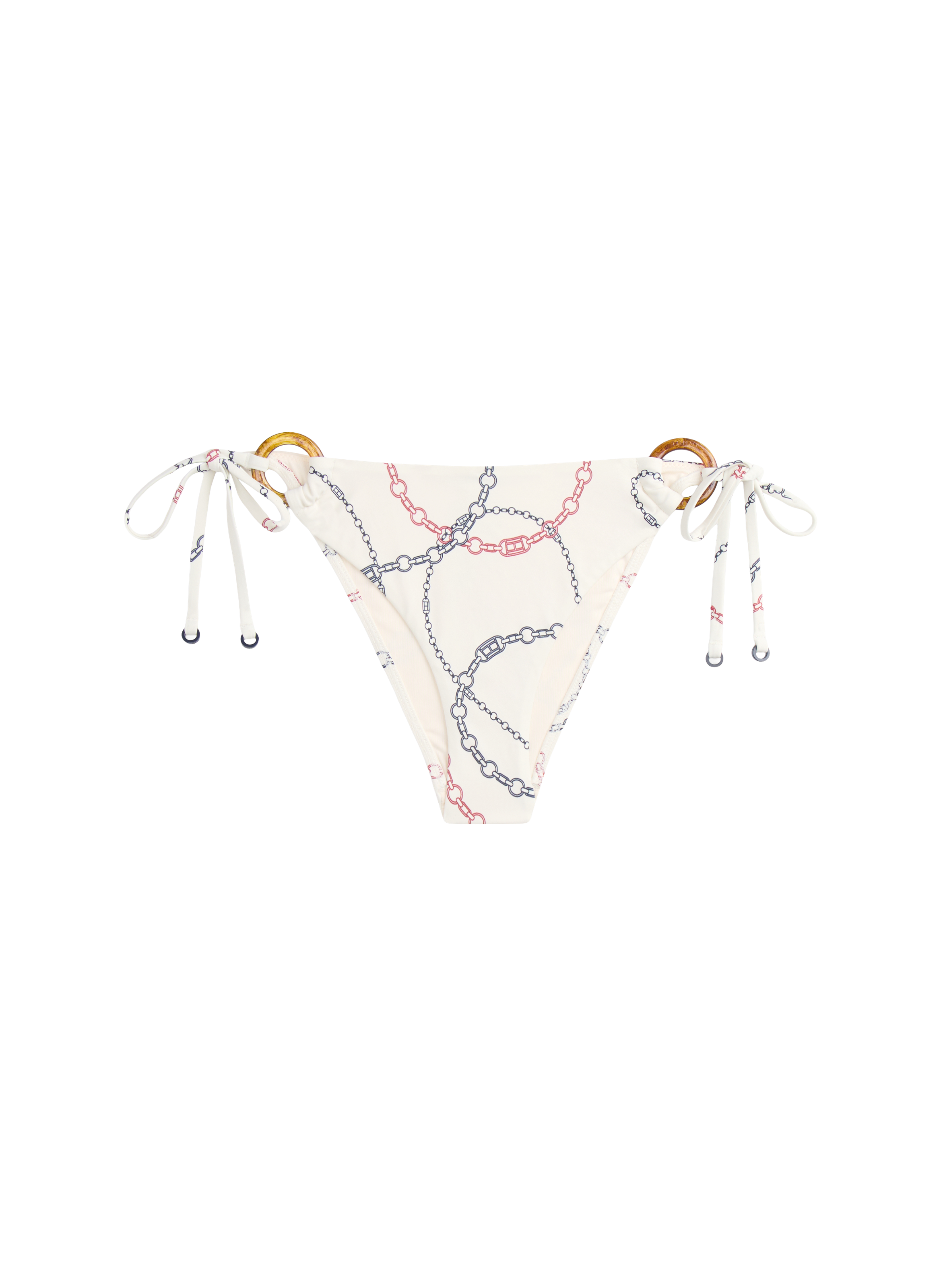 Printed bikini bottoms to tie TOMMY HILFIGER White