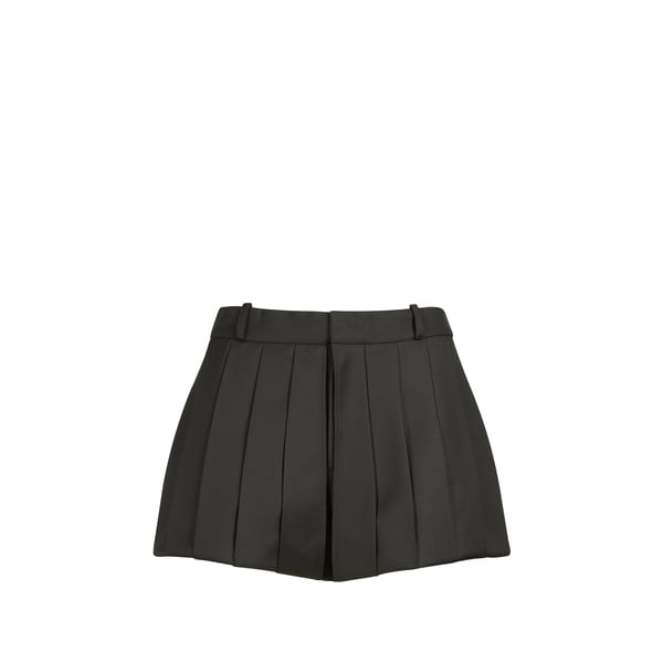 Short court plissé à taille haute en laine Short court plissé à taille haute en laine