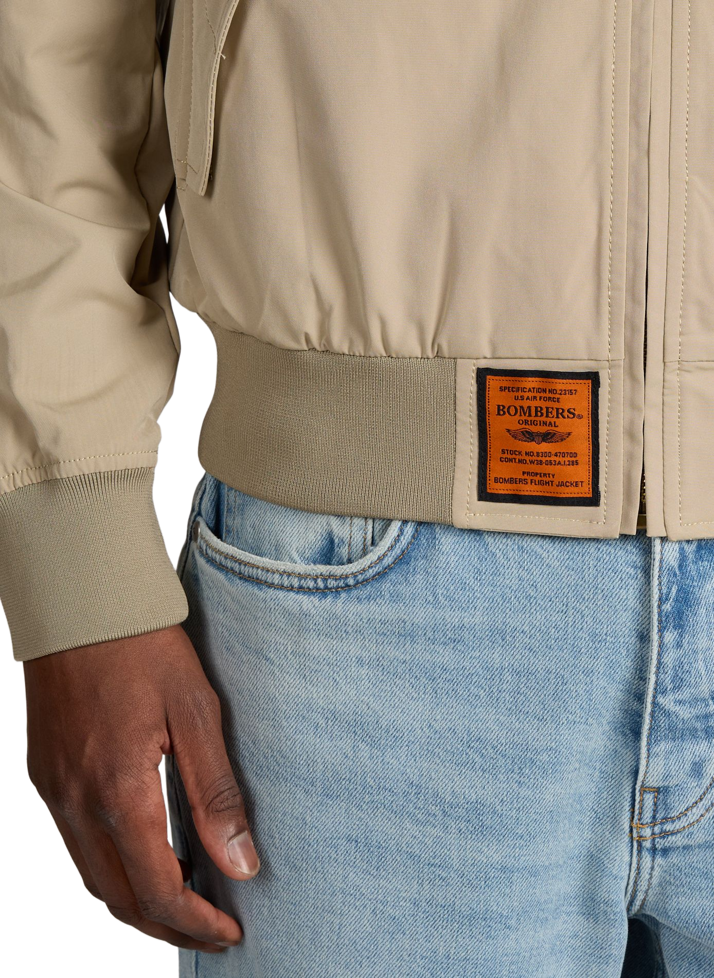 Hawk classic collar bomber BOMBERS ORIGINAL Beige