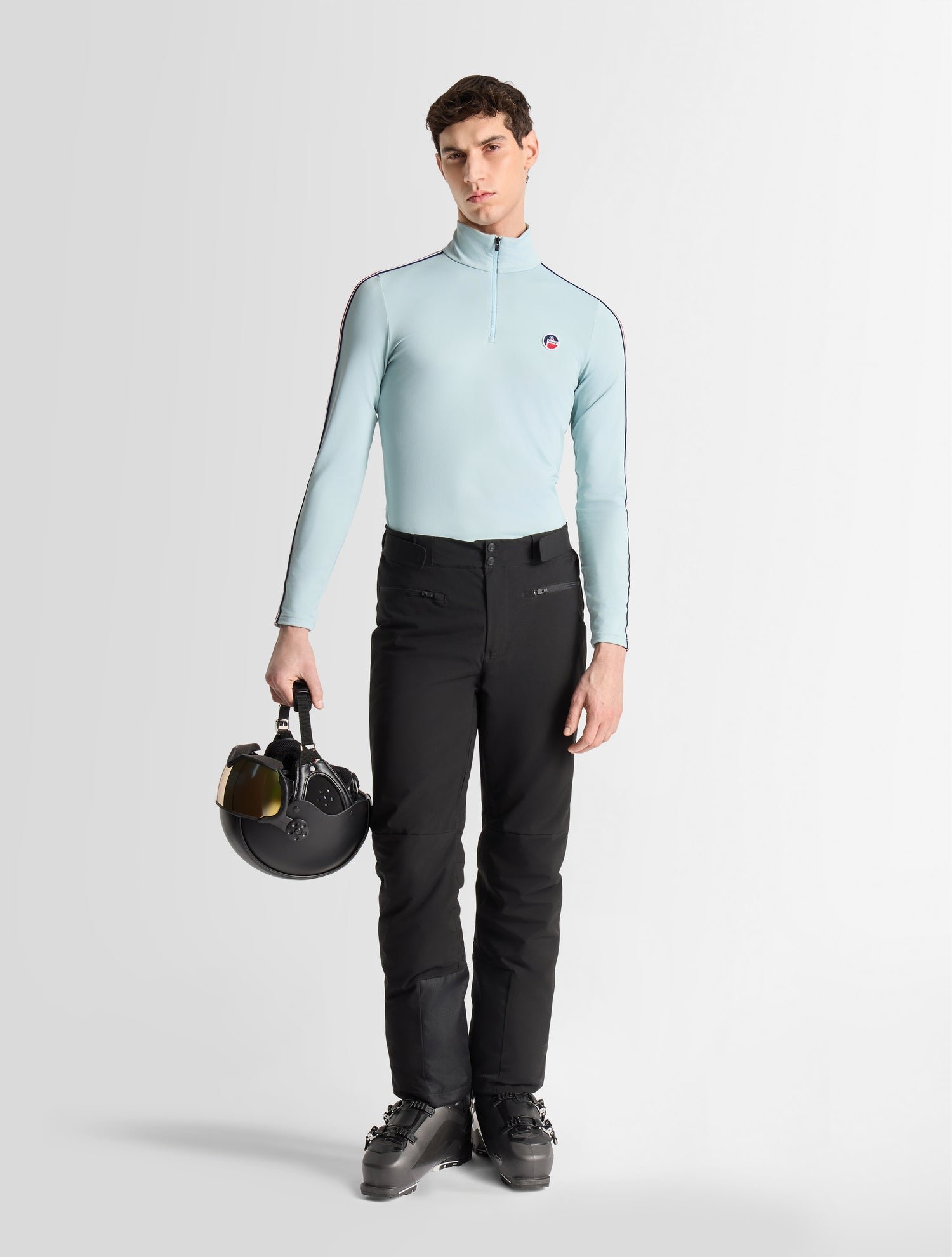 Mario coltrui met opstaande kraag, regular fit. FUSALP Blauw