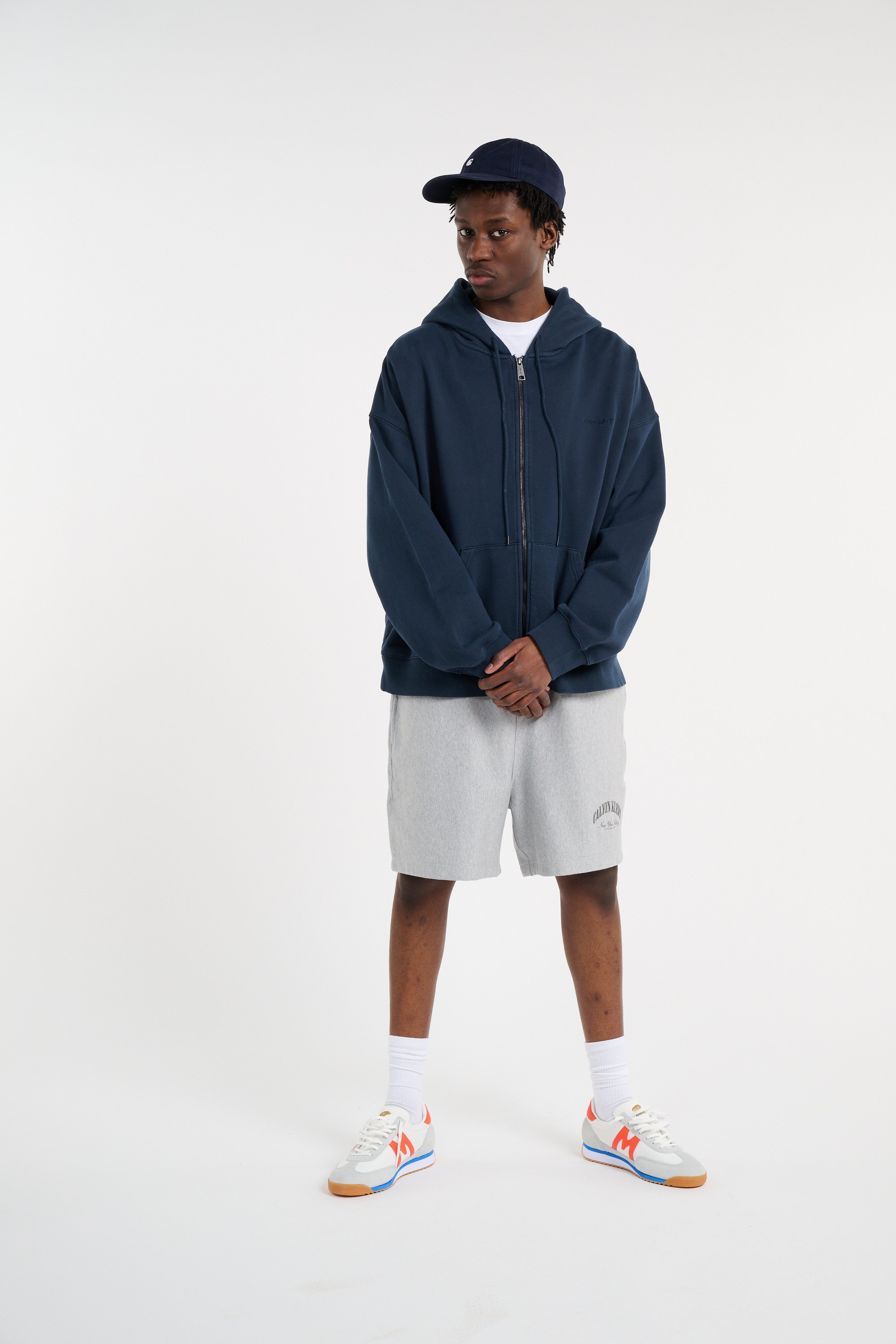 Hoodie zippé hooded benton sweat jacket CARHARTT WIP Bleu