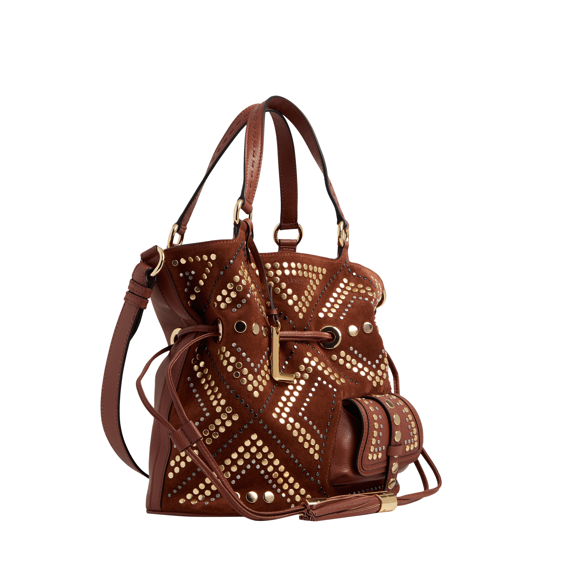 Handtas eerste flirt capsule 150 jaar in kalfsleer LANCEL Rood