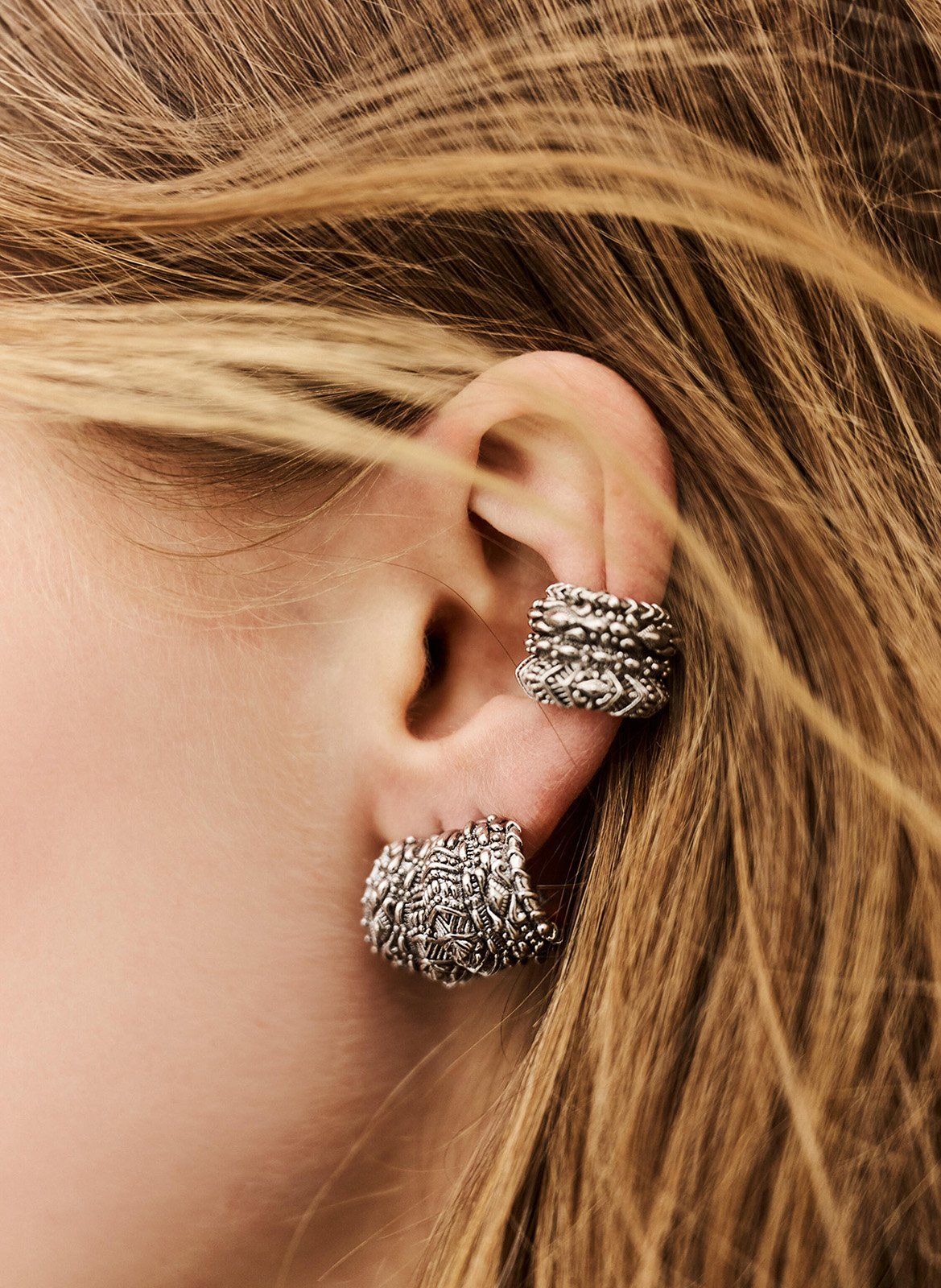 Boucles d'oreille sheldon BA&SH Argent