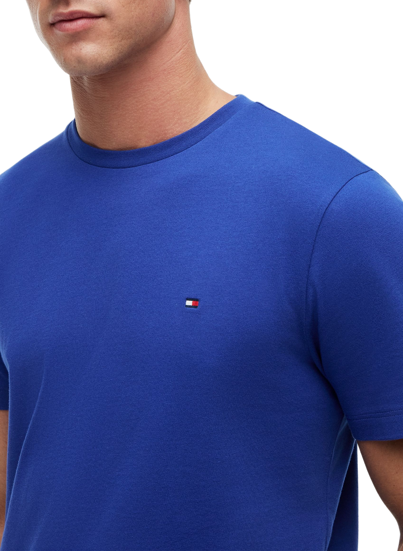 Round-neck cotton T-shirt TOMMY HILFIGER Blue