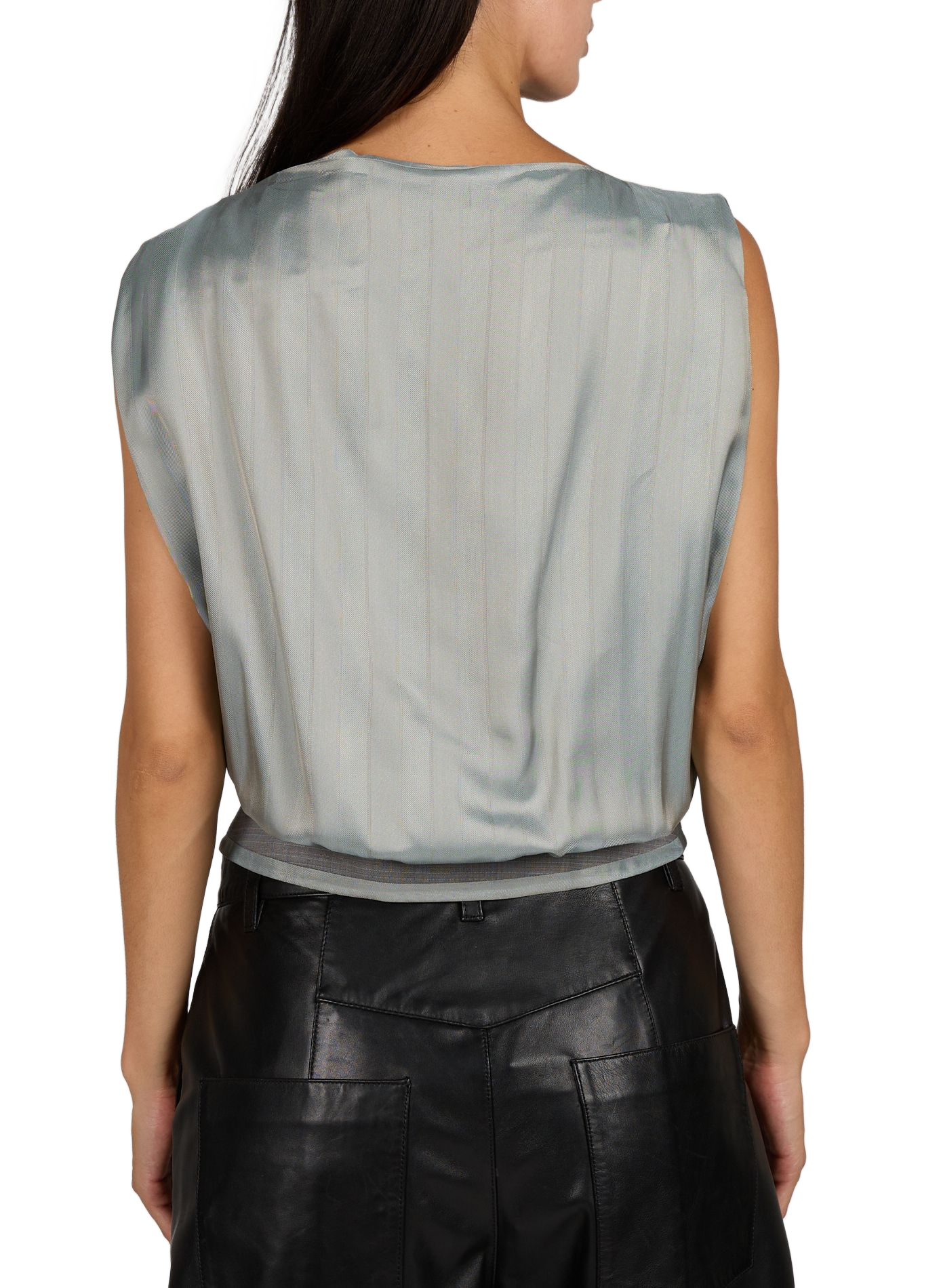 Top col ras du cou en laine CHRISTOPHER ESBER Gris