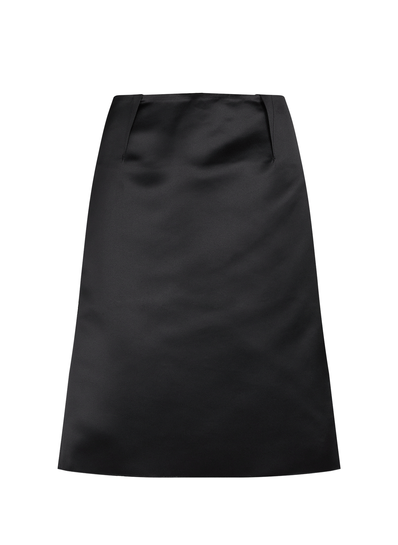 Jupe courte droite satinée TOTEME Noir