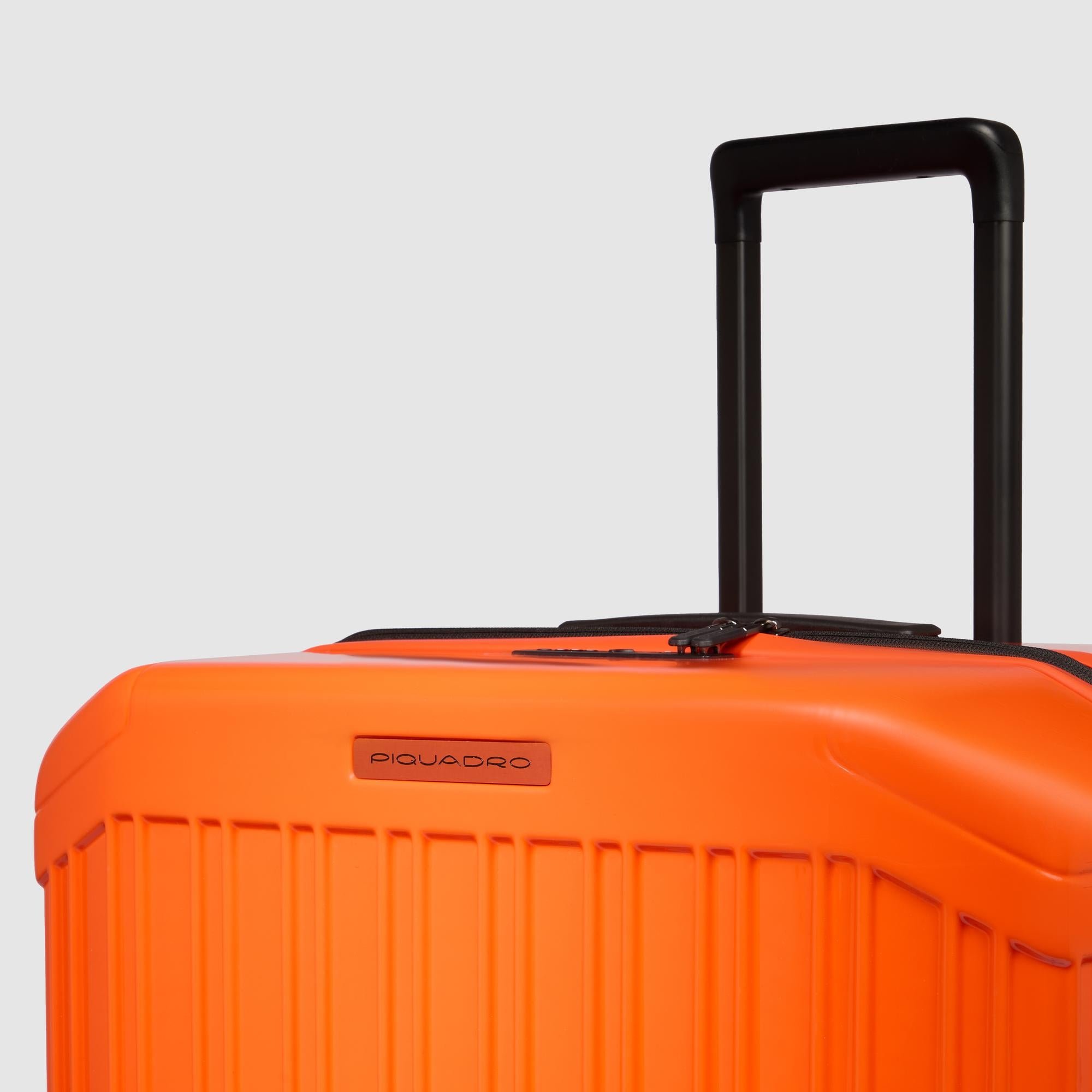 Grote uitbreidbare trolleykoffer met 4 wielen PIQUADRO Oranje