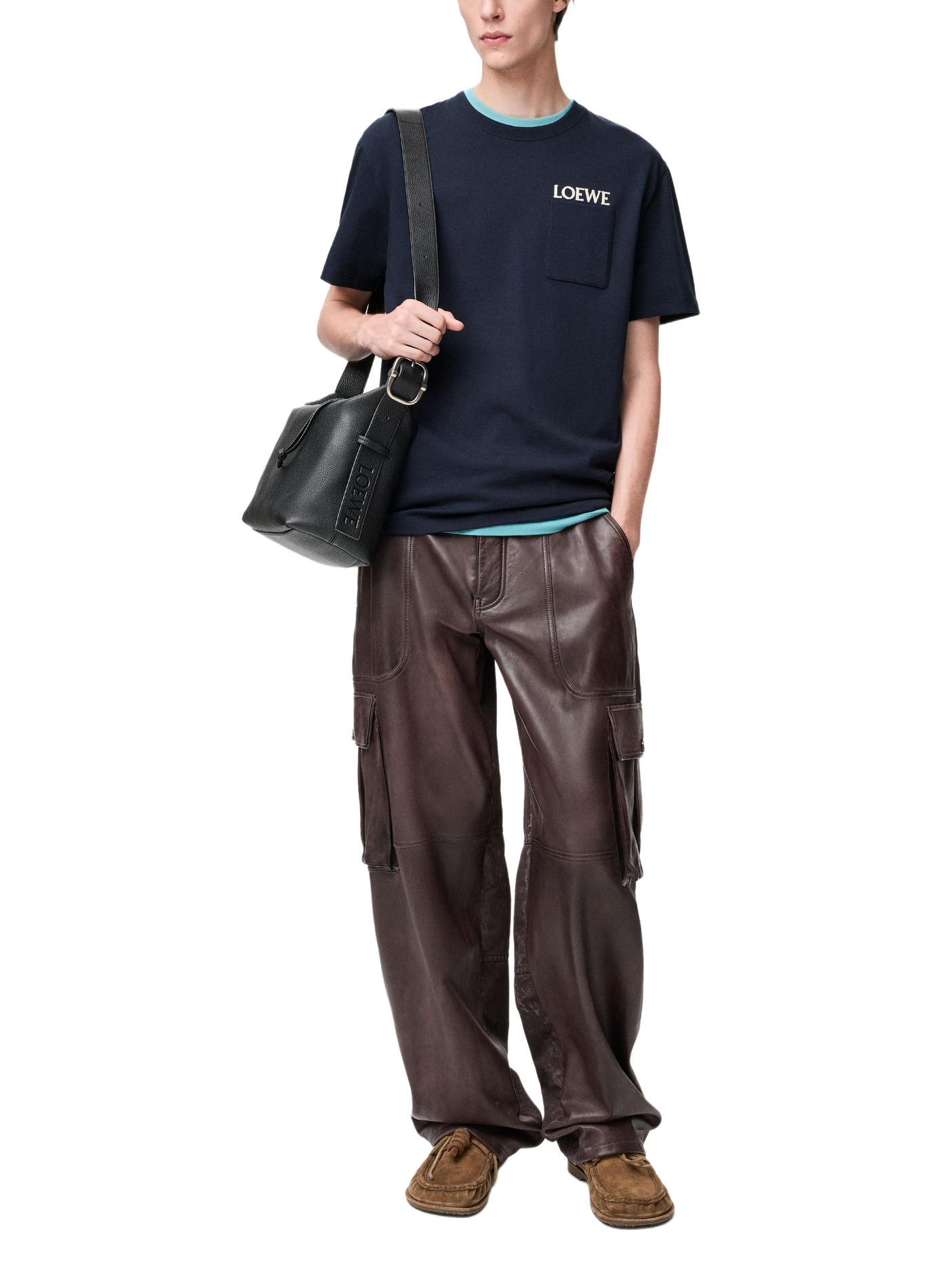 Lässiges Baumwoll-T-Shirt LOEWE Blau