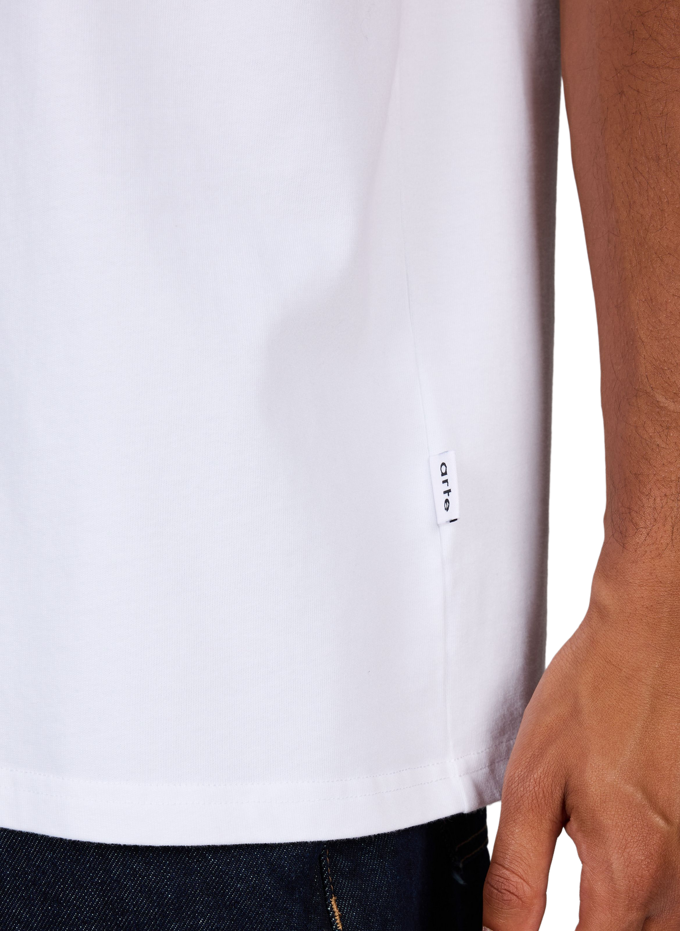 Round neck straight fit cotton T-shirt with screen printing ARTE ANTWERP White