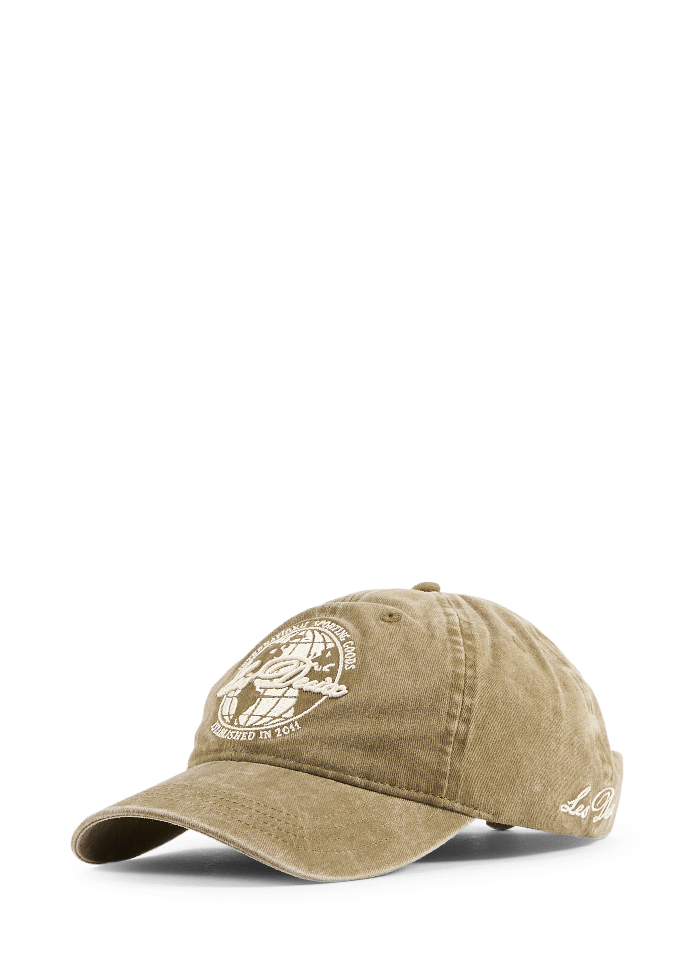 Embroidered cotton baseball cap LES DEUX Brown