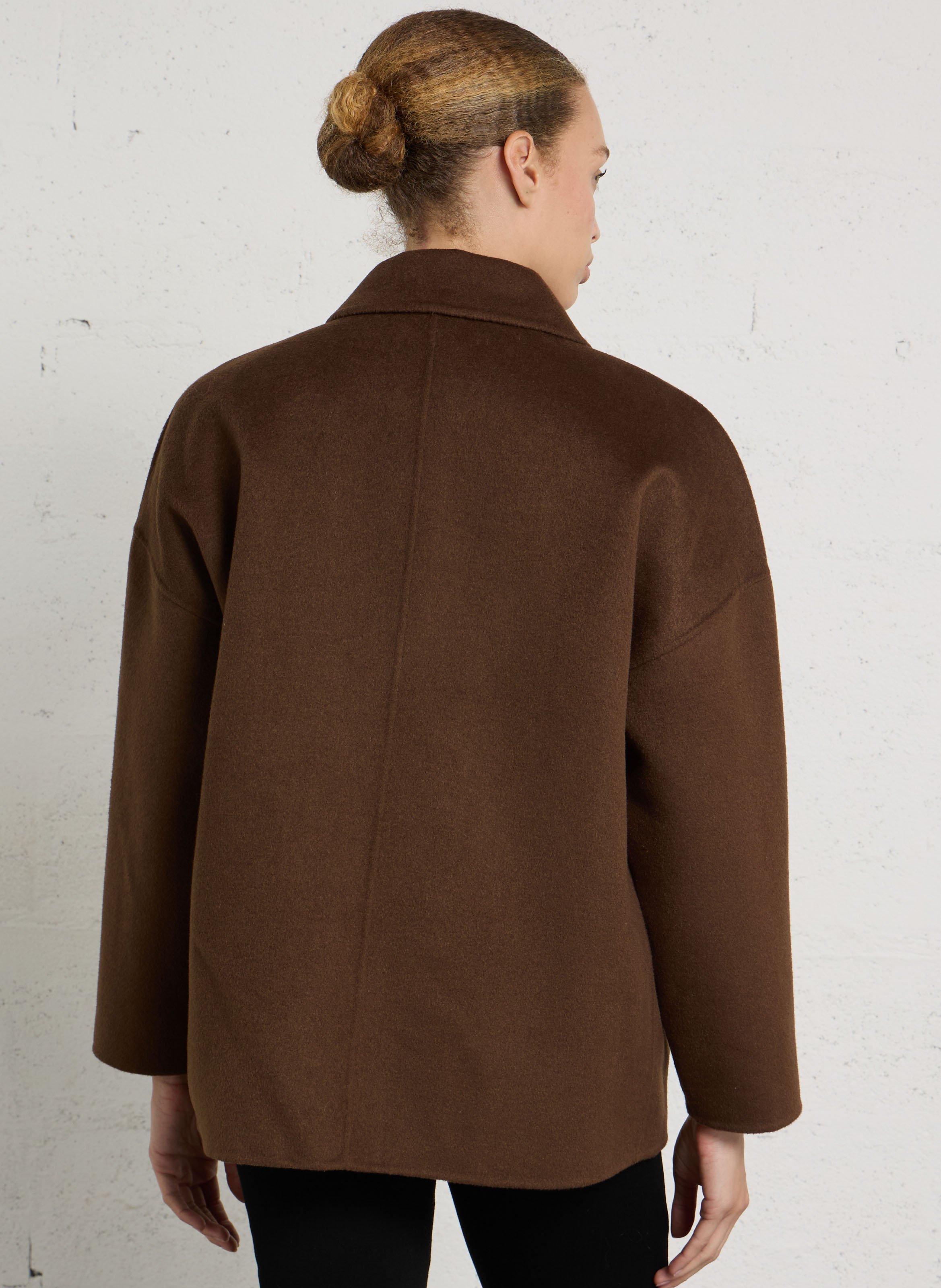 Blouson ample en laine mélangée cyrile MAISON 123 Marron