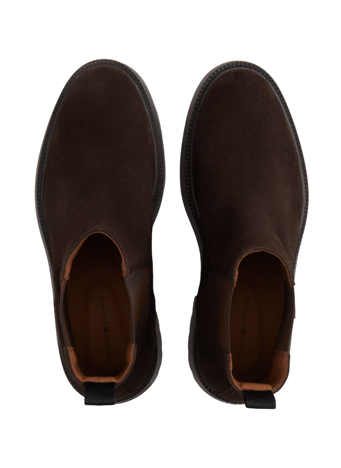 Chunky suede Chelsea boots TOMMY HILFIGER Brown