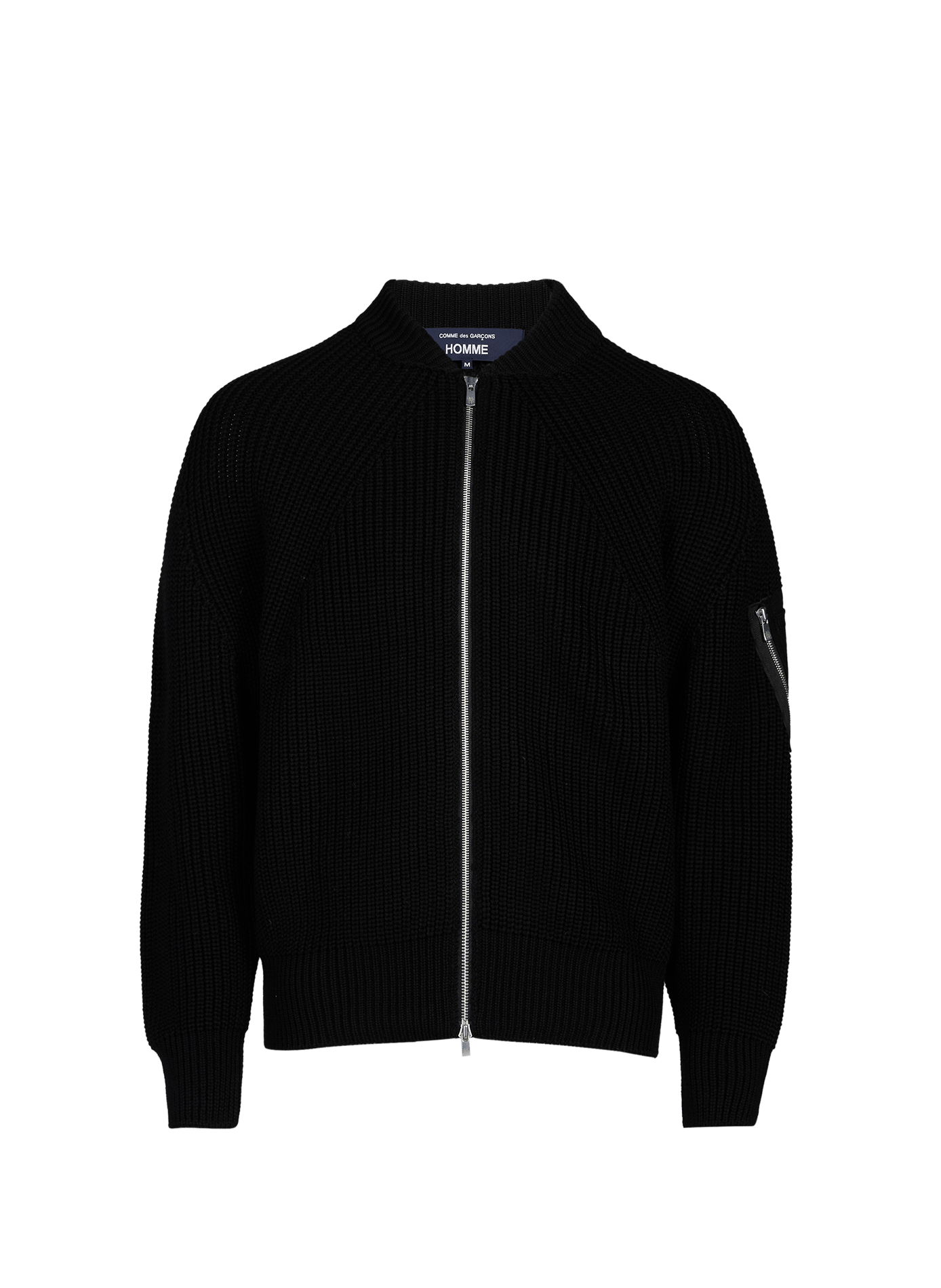 Pull droit en grosses mailles de laine COMME DES GARCONS HOMME Noir