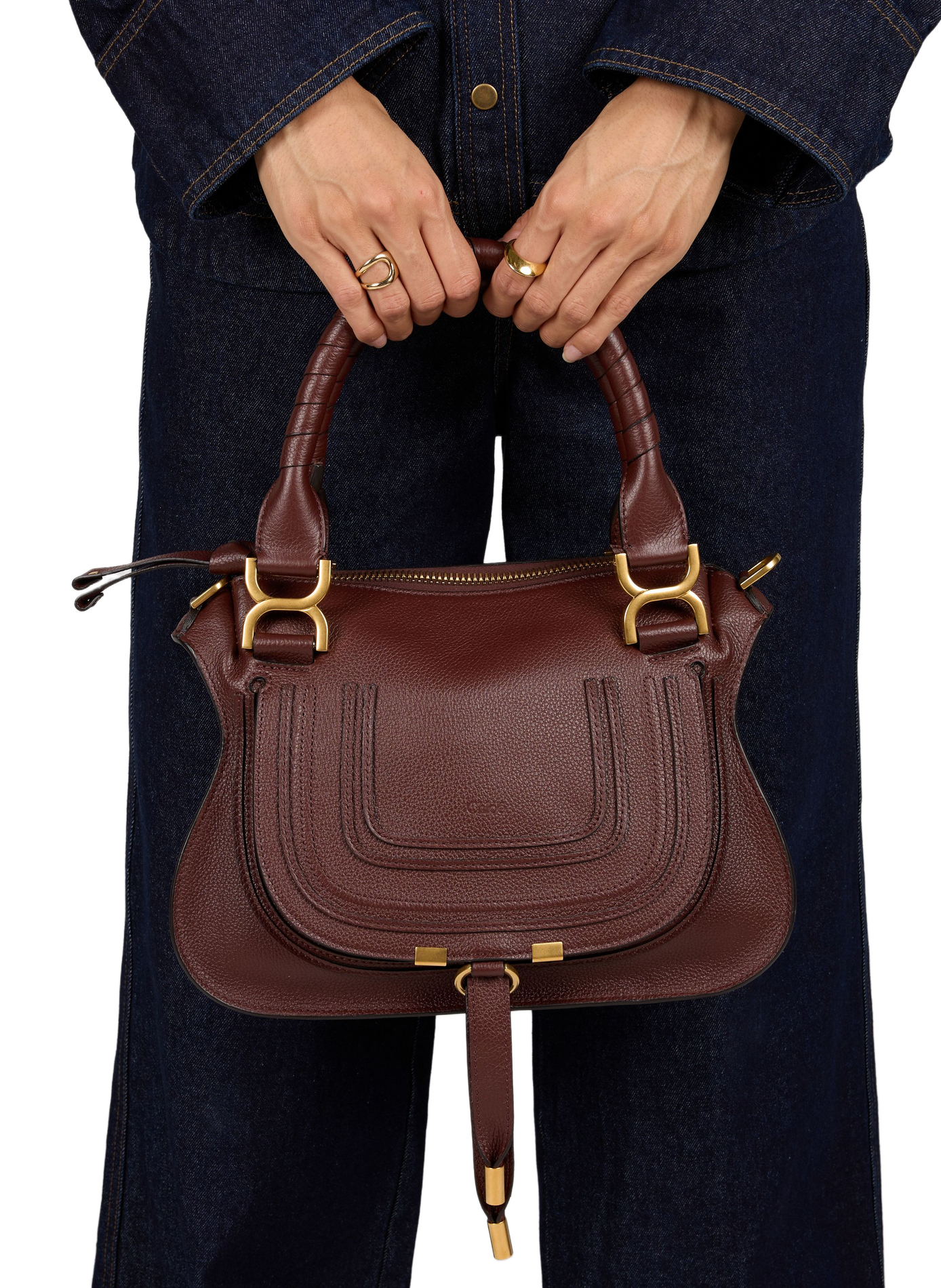 Marcie Handtasche aus genarbtem Leder CHLOÉ Braun