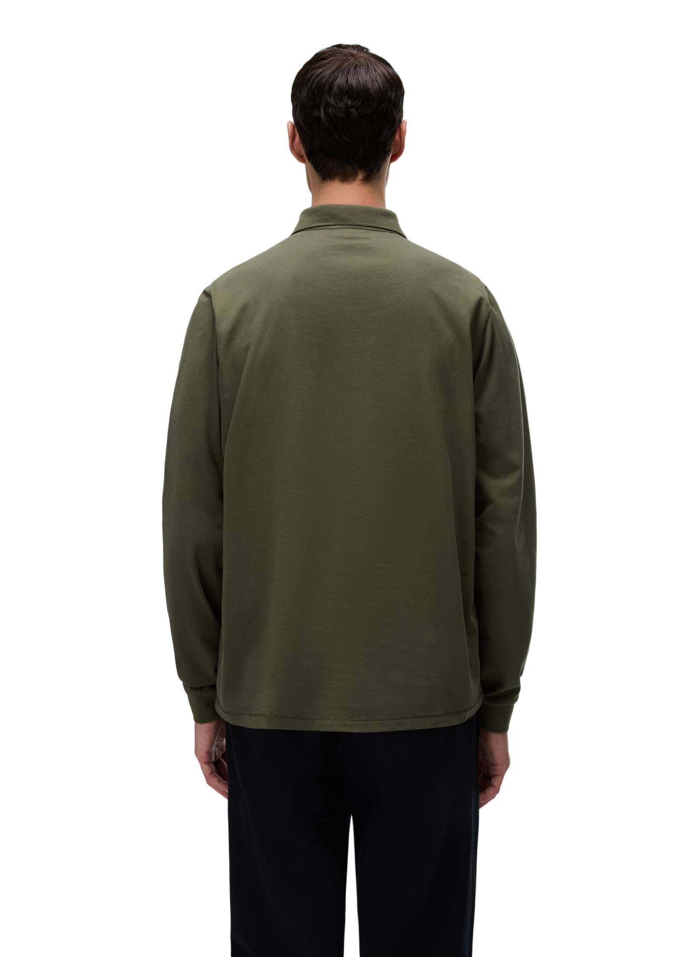 Polo droit manches longues uni | Kaki NAPAPIJRI Homme