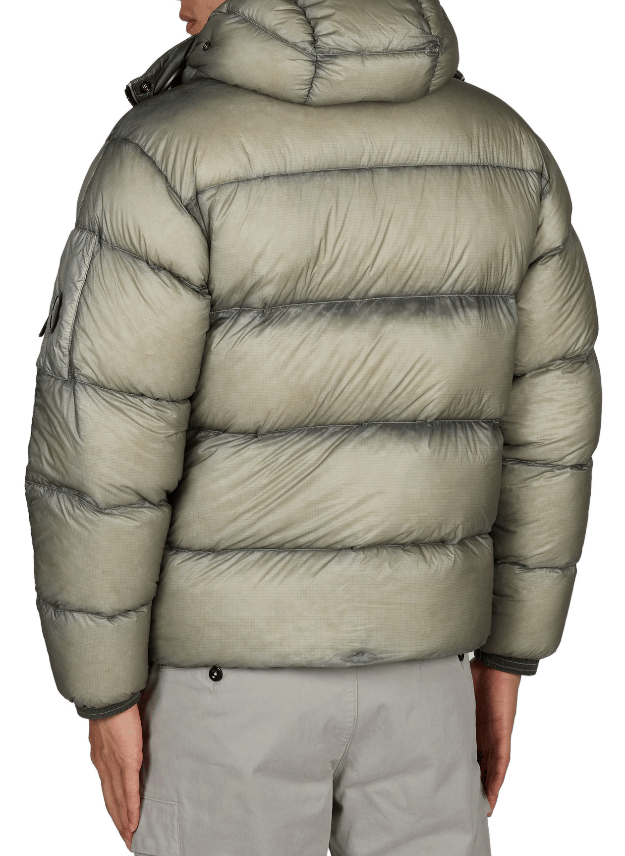 Effen donsjack met capuchon CP COMPANY Grijs