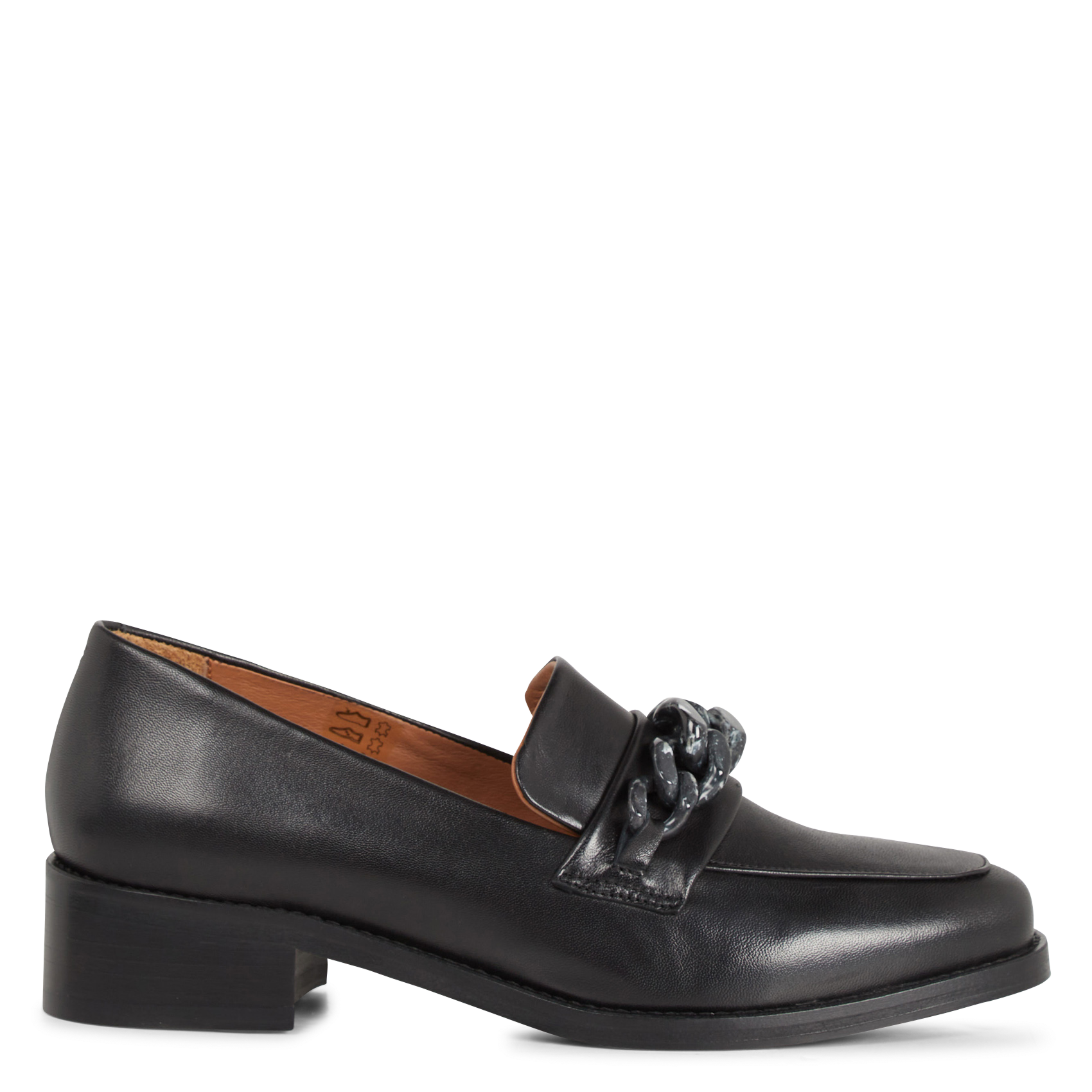 Esther loafers van leer BOBBIES Zwart