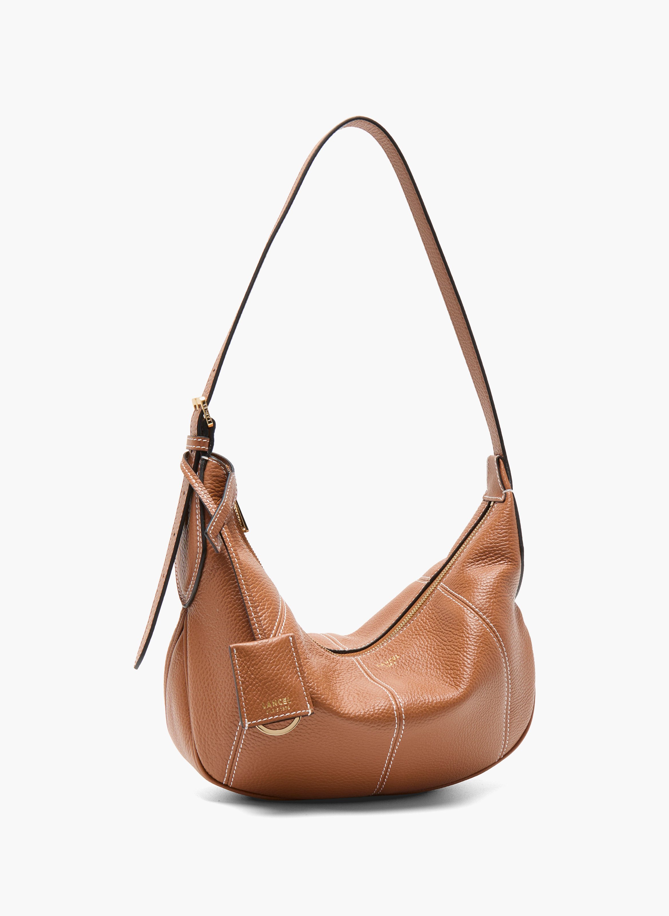 Sac hobo zippé m victoire de lancel en cuir LANCEL Marron